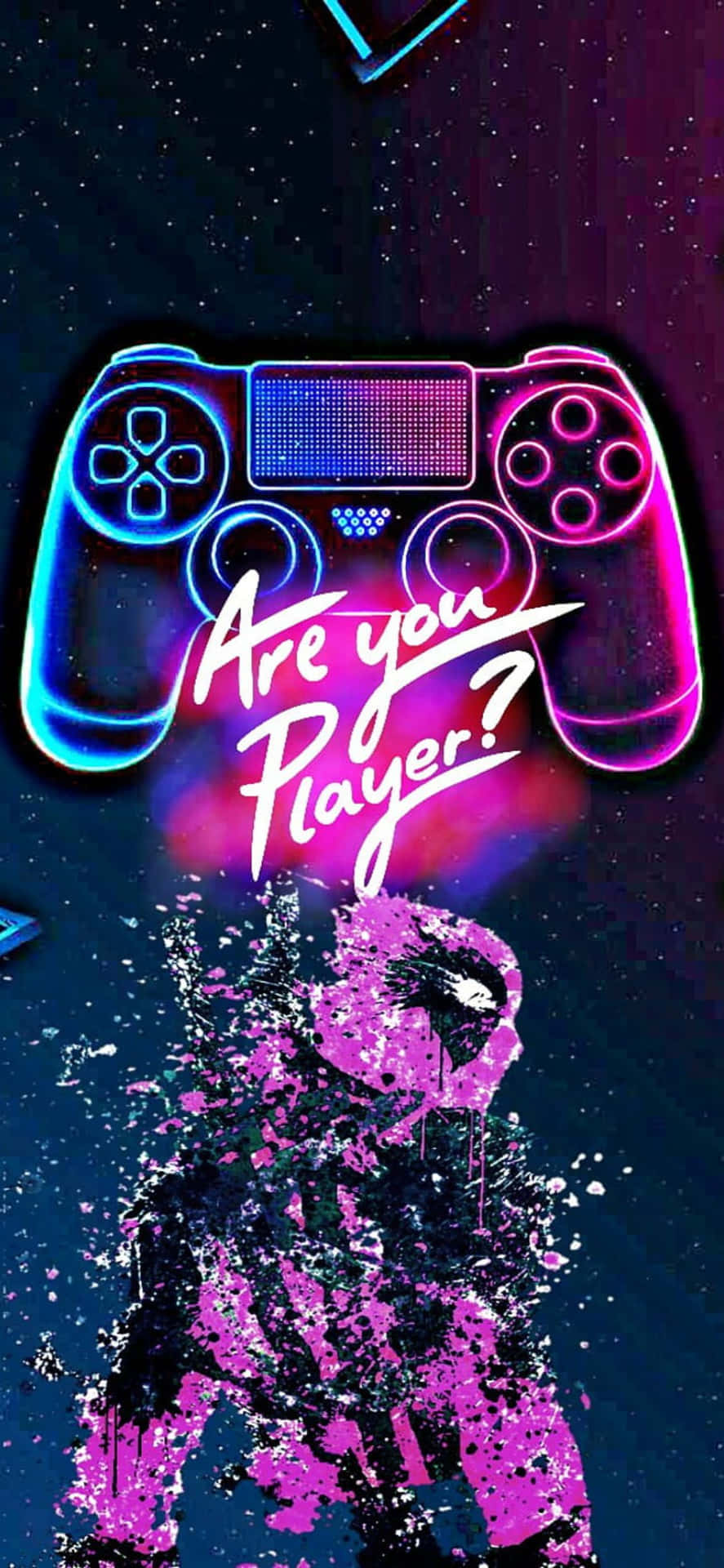 Iphone Xs Gaming Background Neon Lights Player