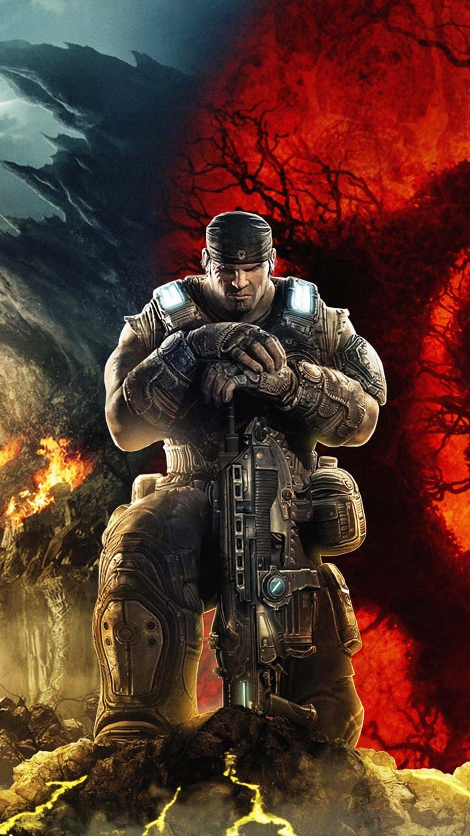 Voldsom Marcus iPhone XS Gears Of War 5 Baggrund