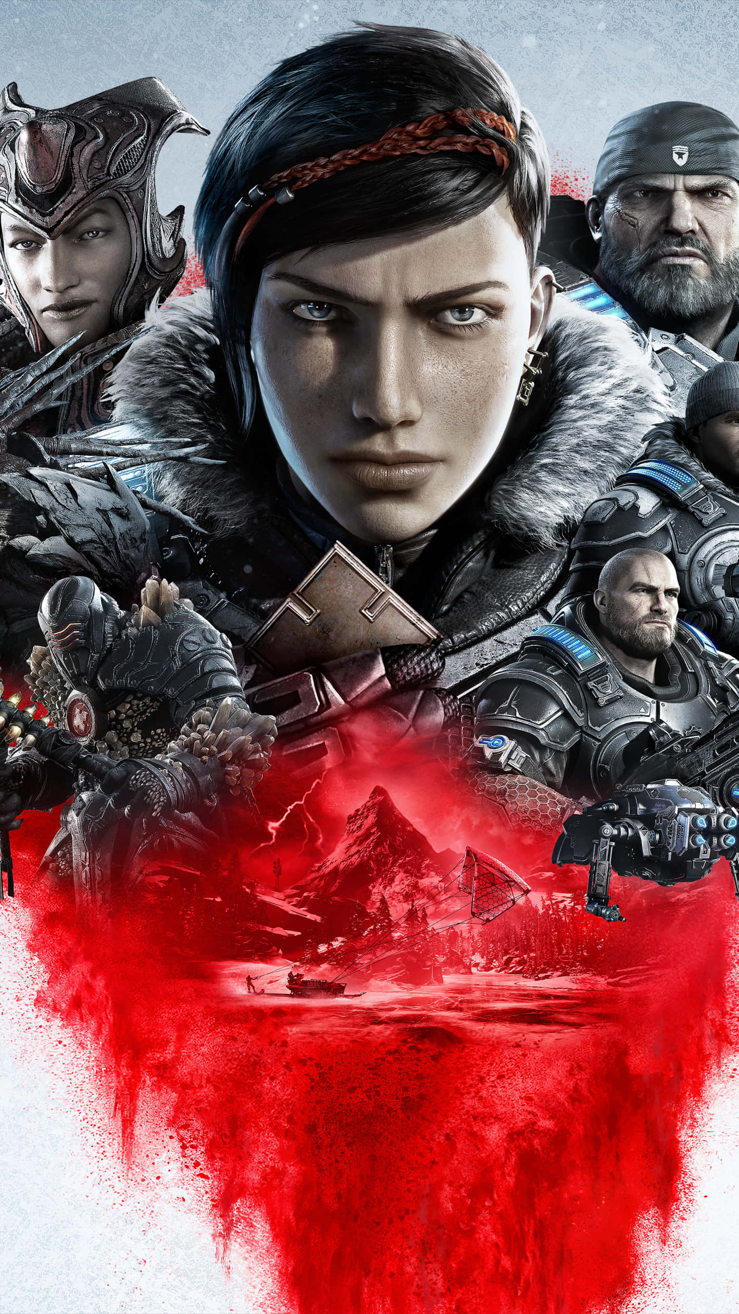 Design af iPhone XS Gears Of War 5 baggrundsbillede