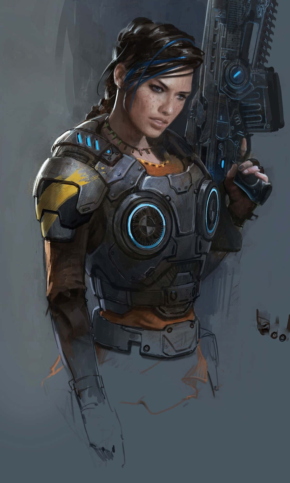 Kate Diaz Concept Iphone Xs Gears Of War 5 Background