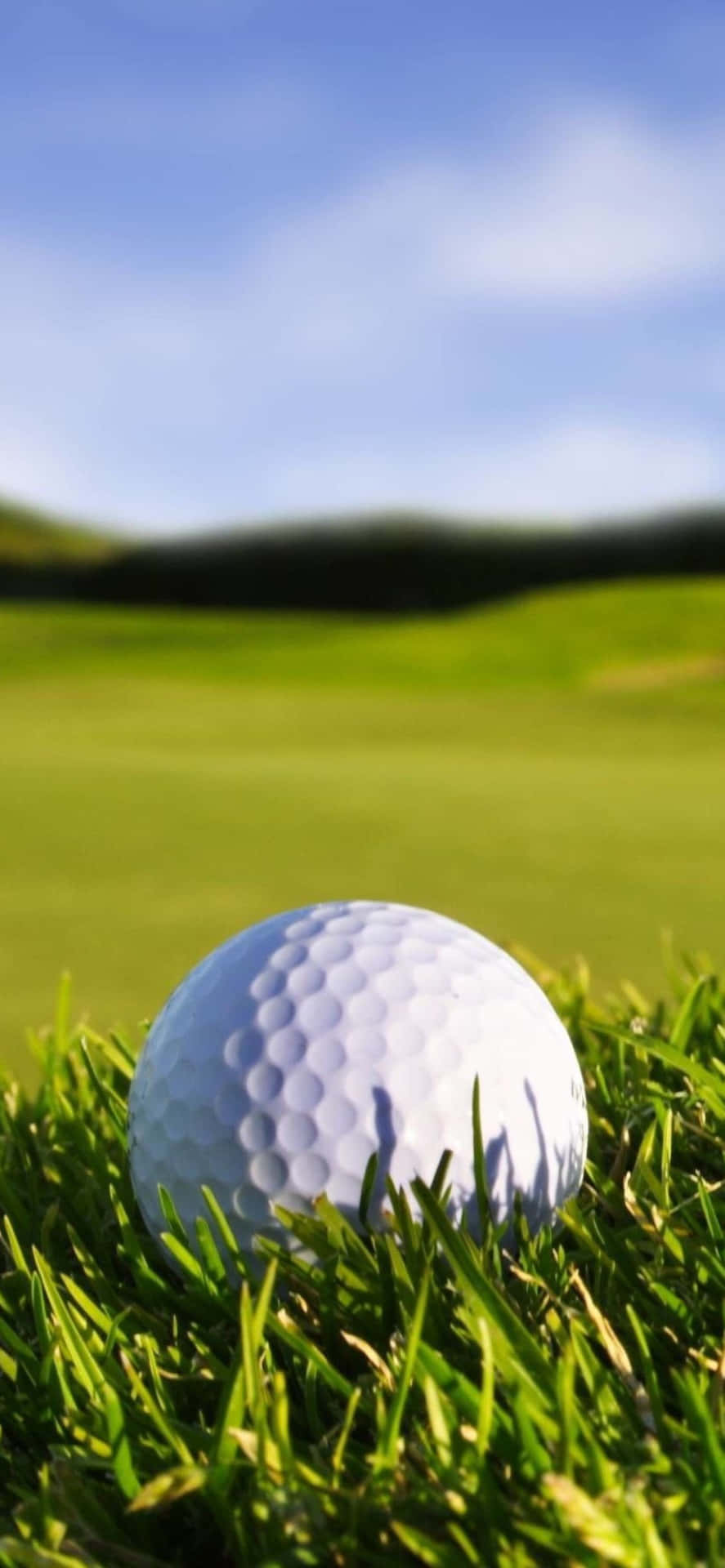 Iphone Xs Golf Background Golf Ball On Grass Background