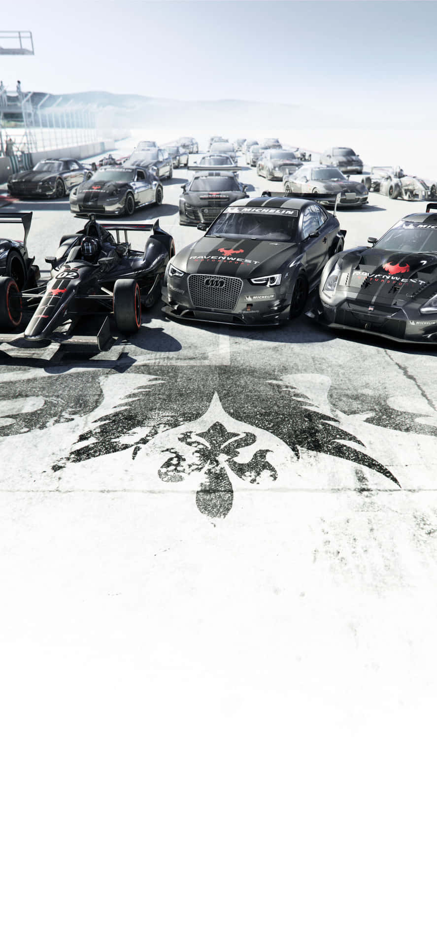 Iphone Xs Grid Autosport Wings Background