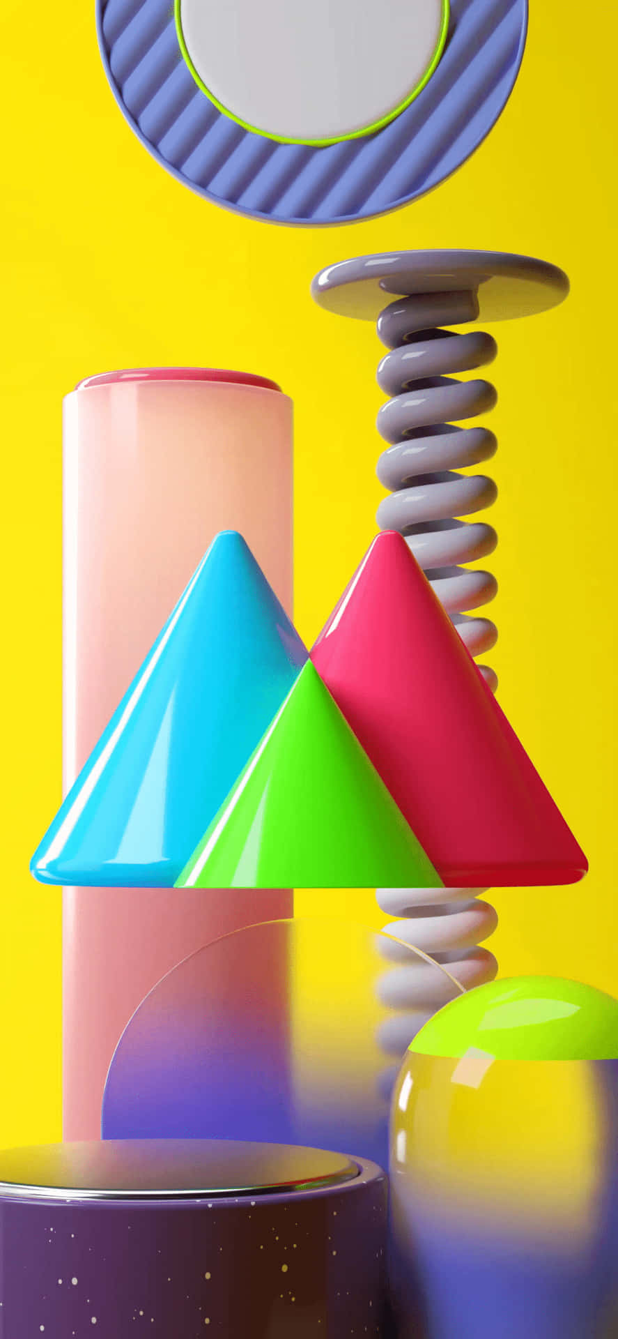 Colorful Cones Iphone Xs M Series Background
