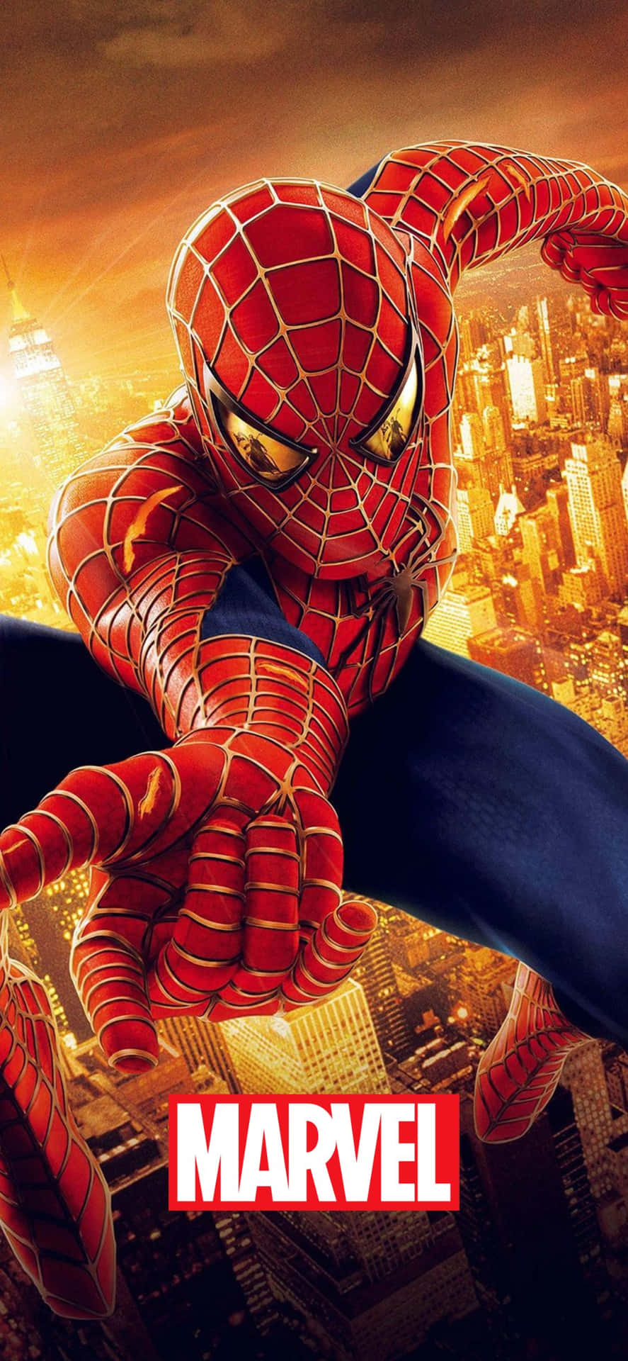 Spiderman 2 Affisch Iphone Xs Marvel Bakgrundsbild.