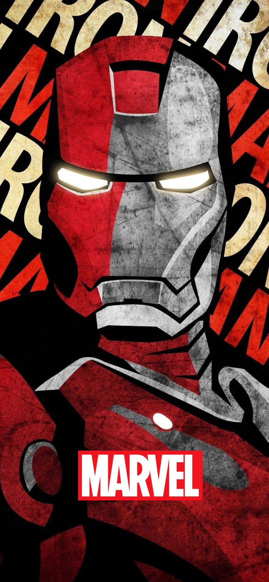 Ironman Grafisk Iphone Xs Marvel Bakgrundsbild.