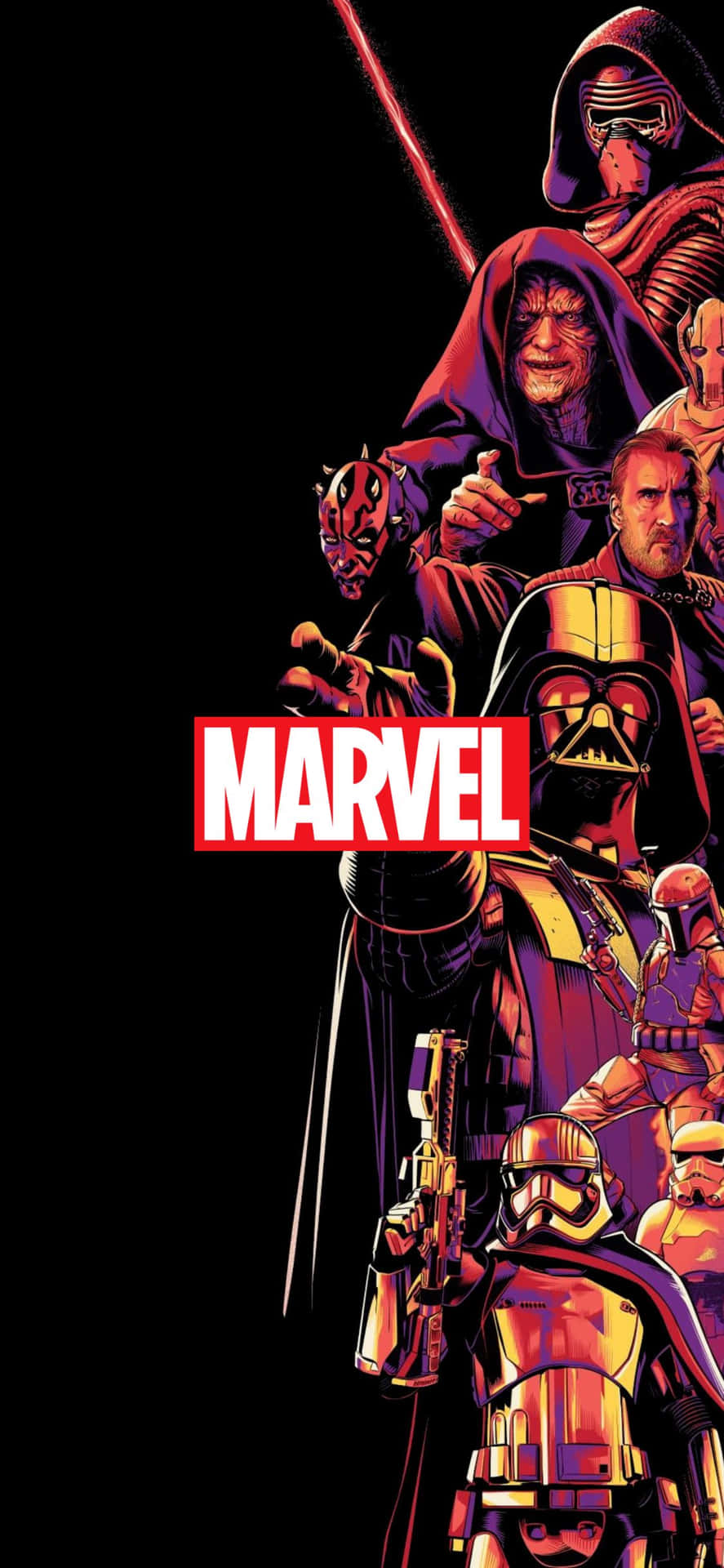 Starwars Karaktärer Iphone Xs Marvel Bakgrund.