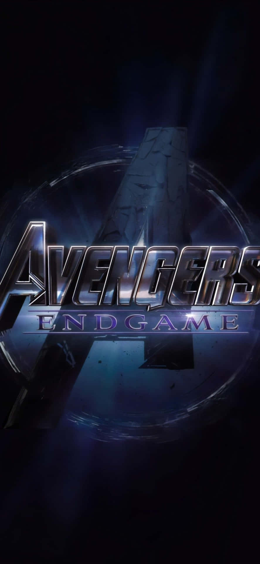 Avengers Endgame logo på en sort baggrund.