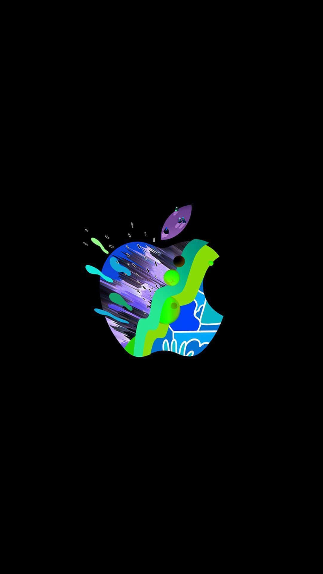 Iphonexs Max Apple Bakgrund Logo Svart.