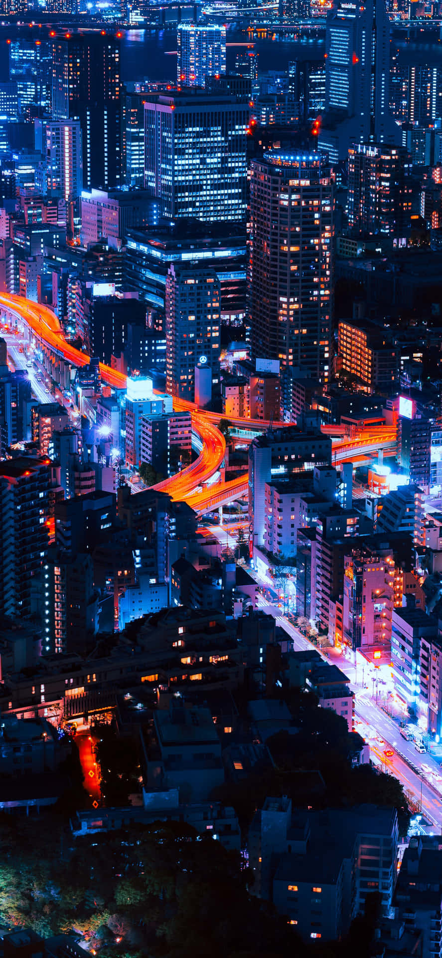 Iphone Xs Max Apple Background City Buildings Night Background