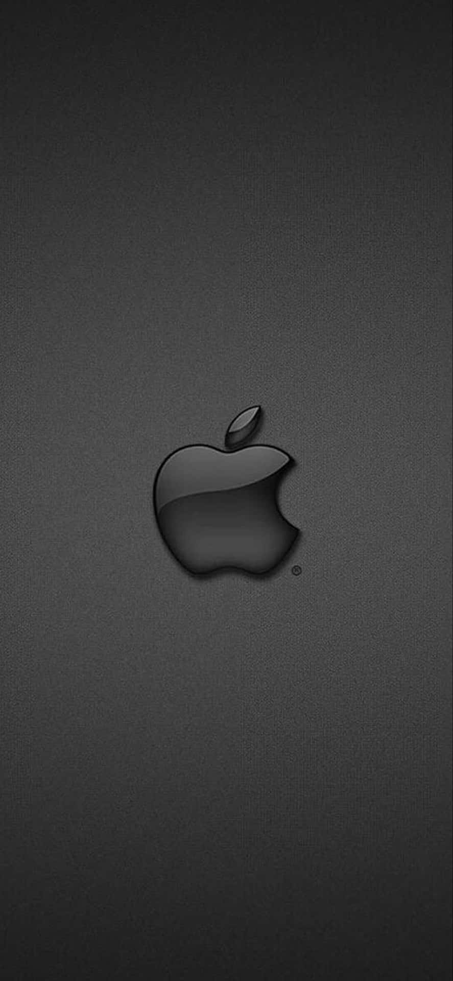 Fondode Pantalla Para El Iphone Xs Max Con El Logotipo Gris De Apple.