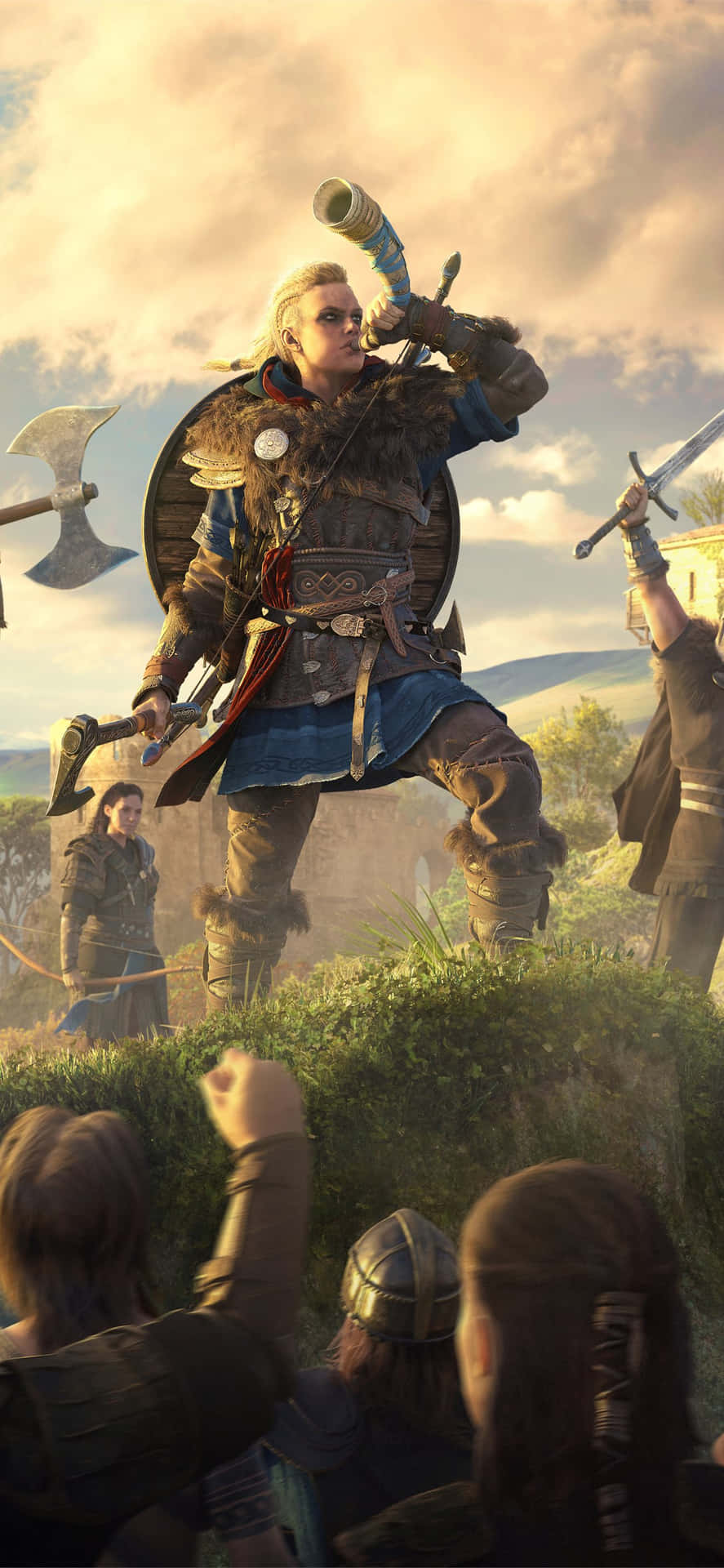 Vikinger Gjallarhorn Iphone Xs Max Assassin's Creed Valhalla Baggrund
