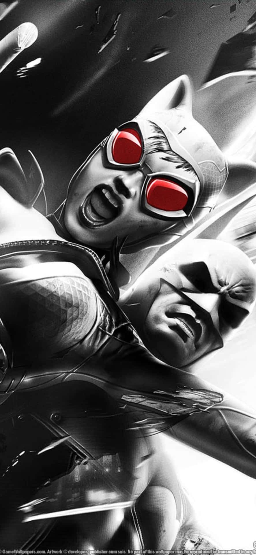 Batman Arkham Knight - A Black And White Poster