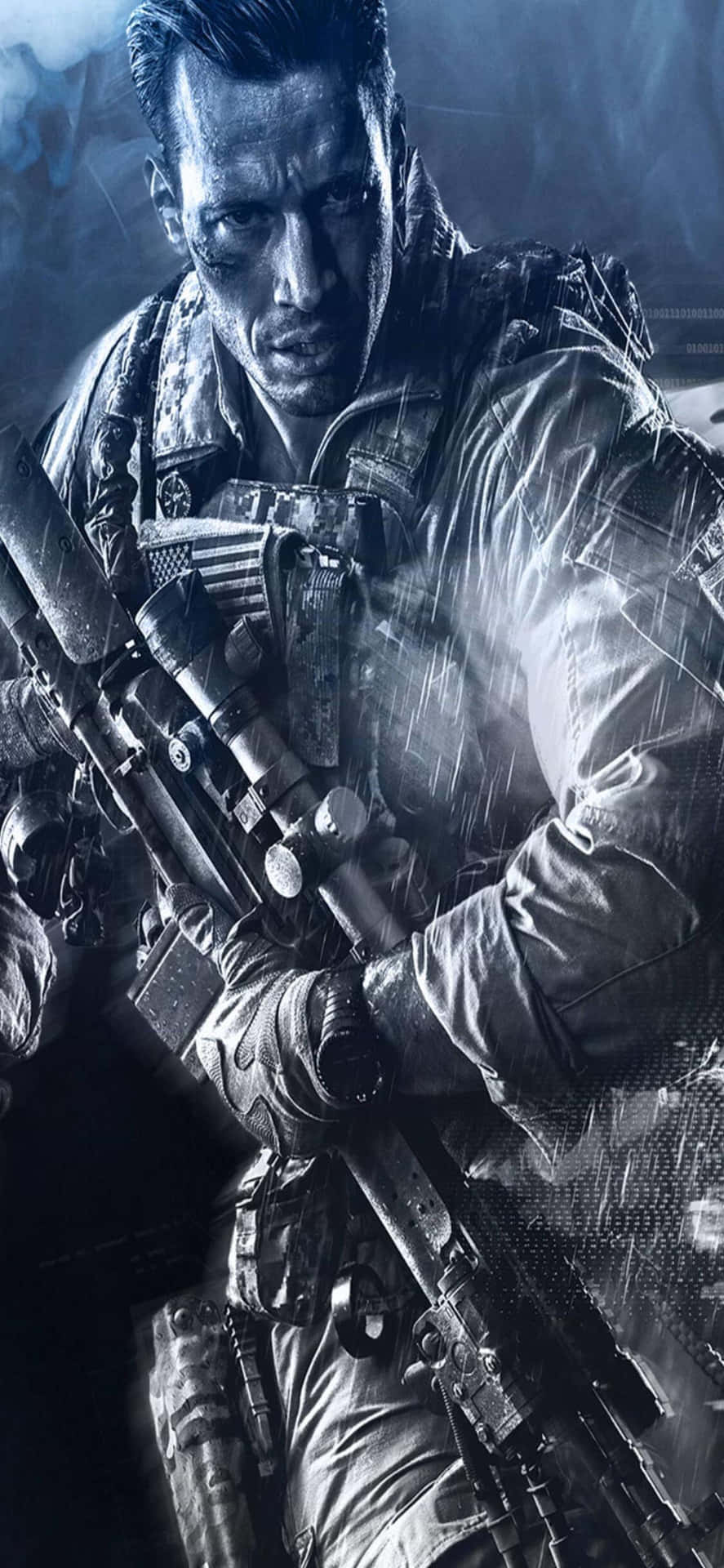 Njutav Ultra Hd-spel Med Apple Iphone Xs Max Och Battlefield 4 Som Bakgrundsbild.