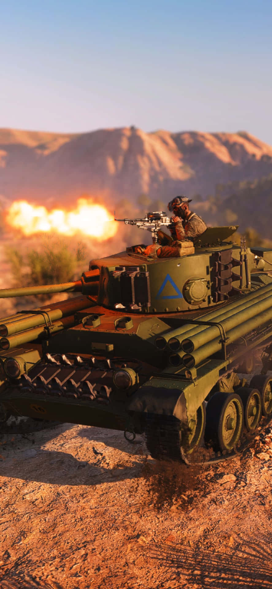 Iphonexs Max Bakgrund Med Battlefield V Tank