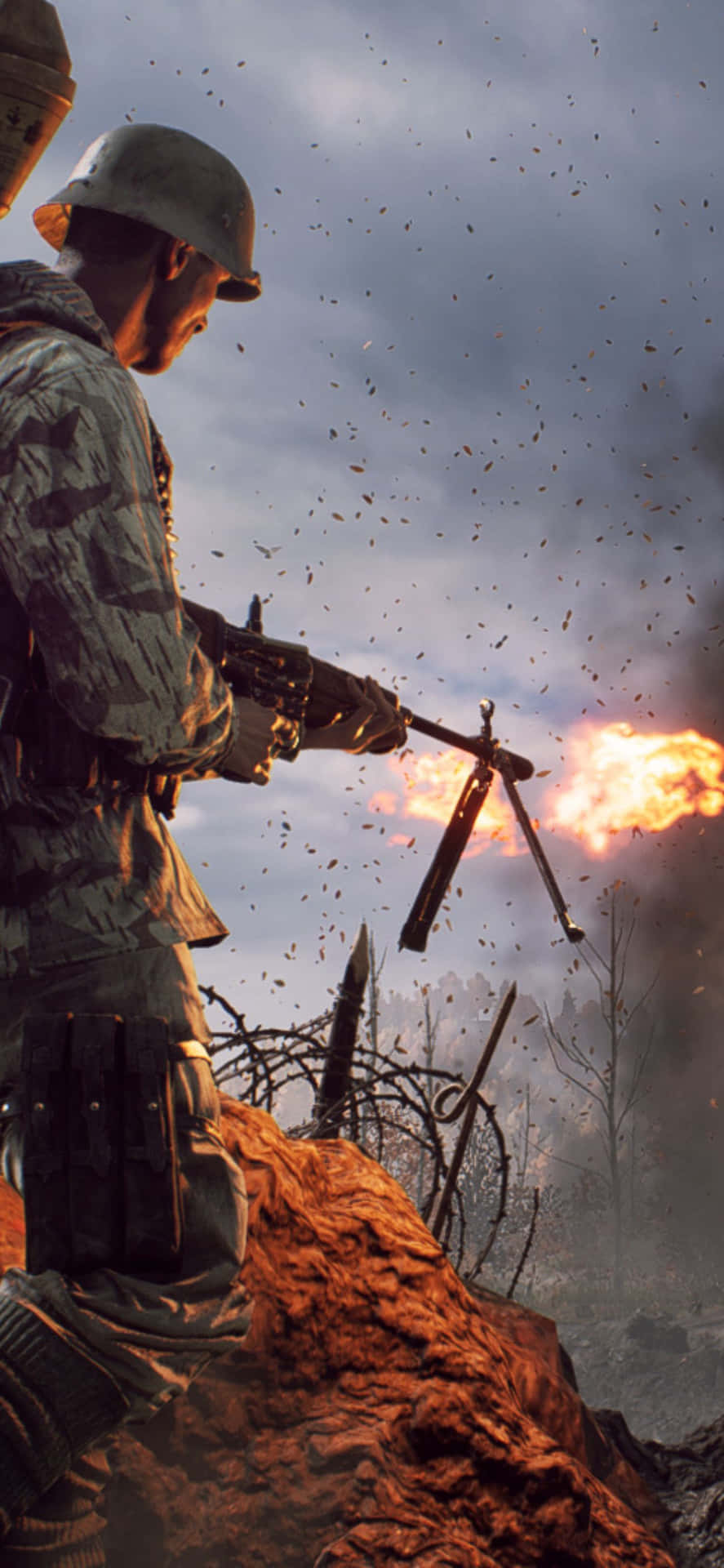 Iphonexs Max Hintergrund Mit Battlefield V Maschinengewehr