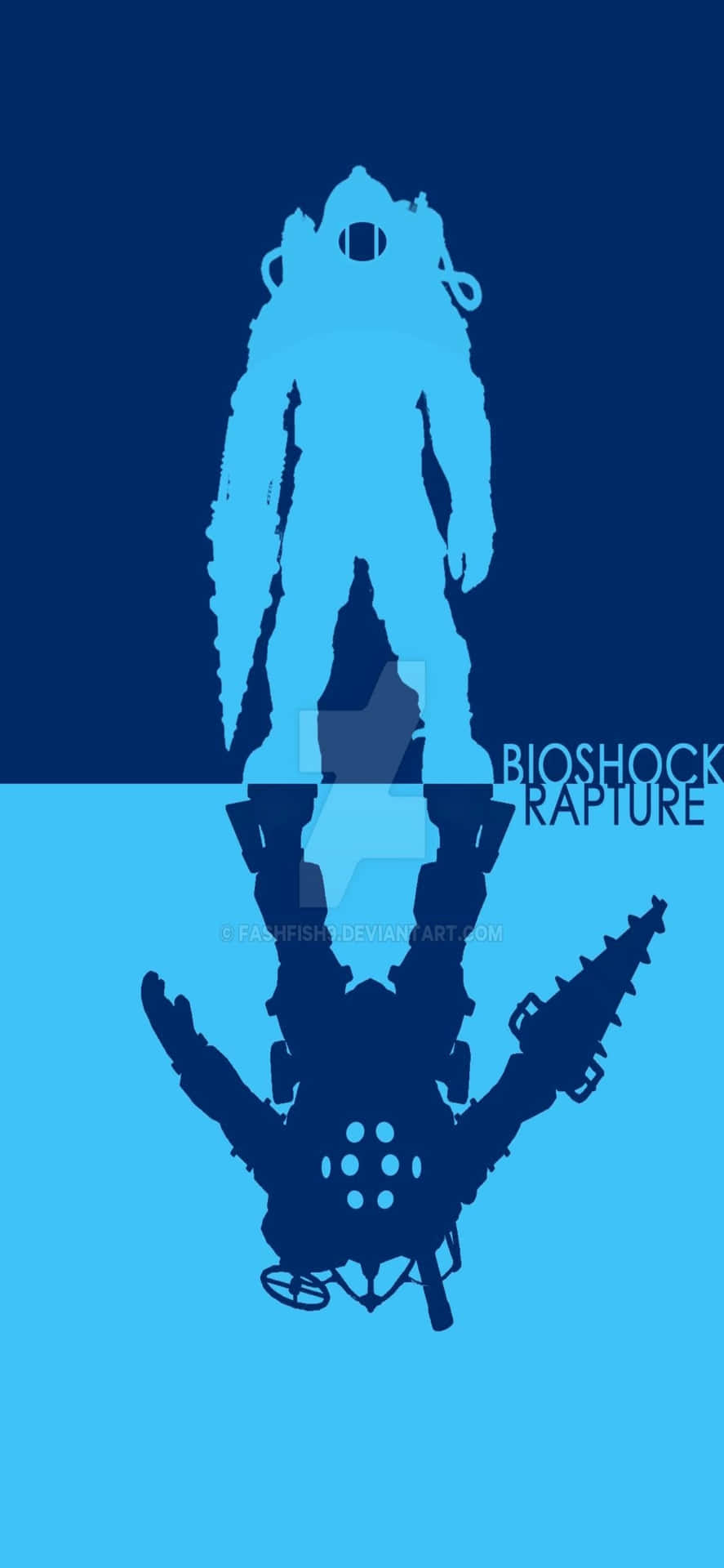Blue Big Daddy Iphone Xs Max Bioshock Infinite Background
