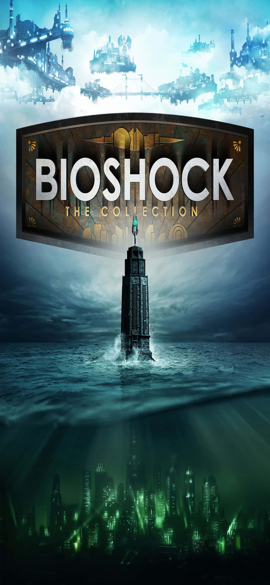 Tvådimensionellvärld Iphone Xs Max Bioshock Infinite Bakgrund.