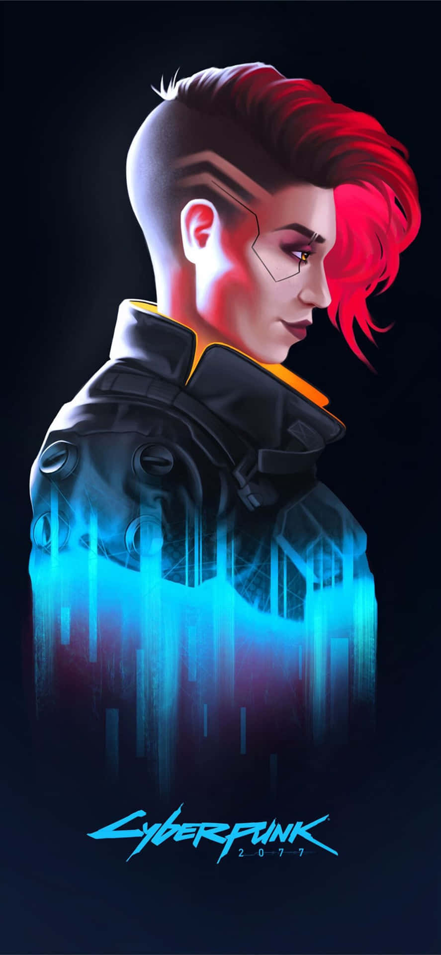 Iphonexs Max Cyberpunk 2077 Valerie Art Bakgrundsbild.
