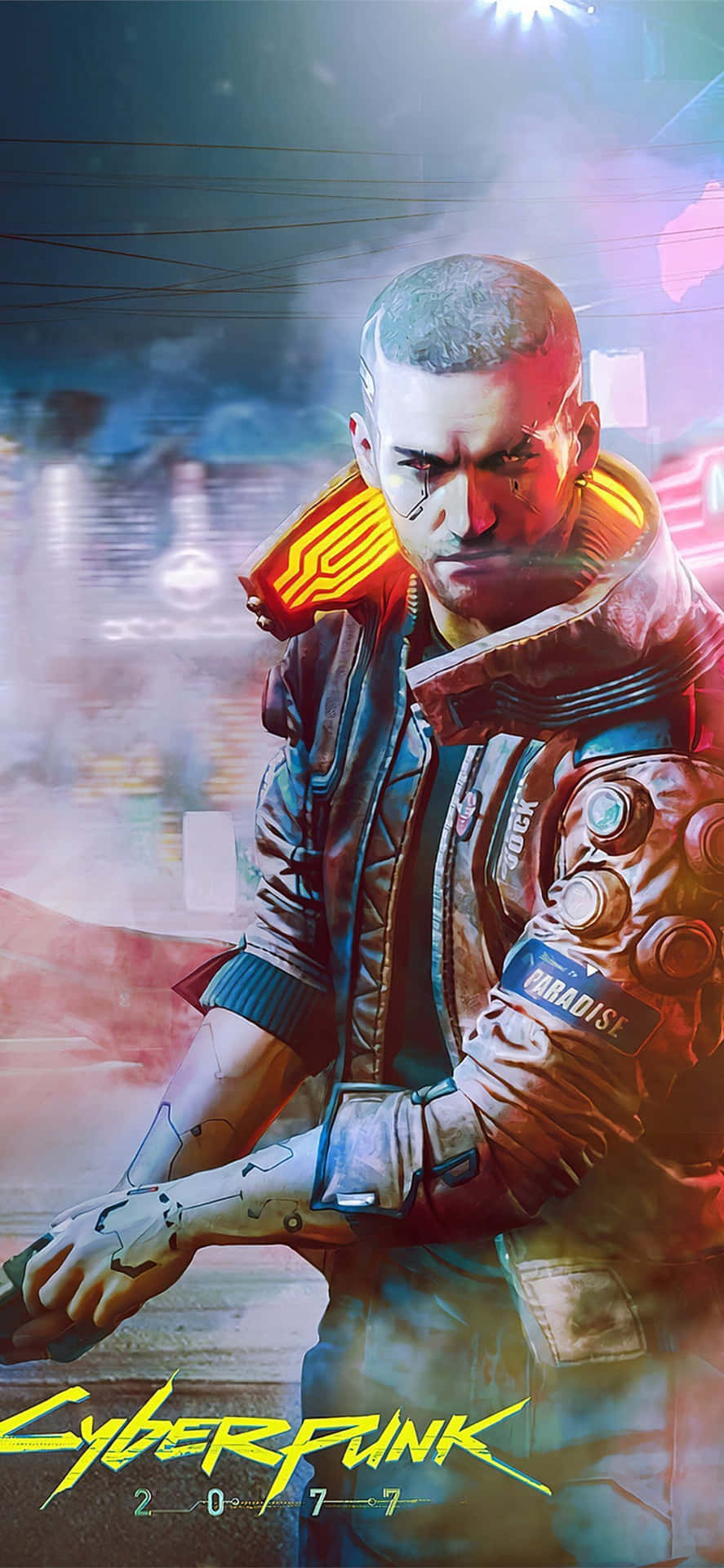Iphone Xs Max Cyberpunk 2077 Character Vincent Background