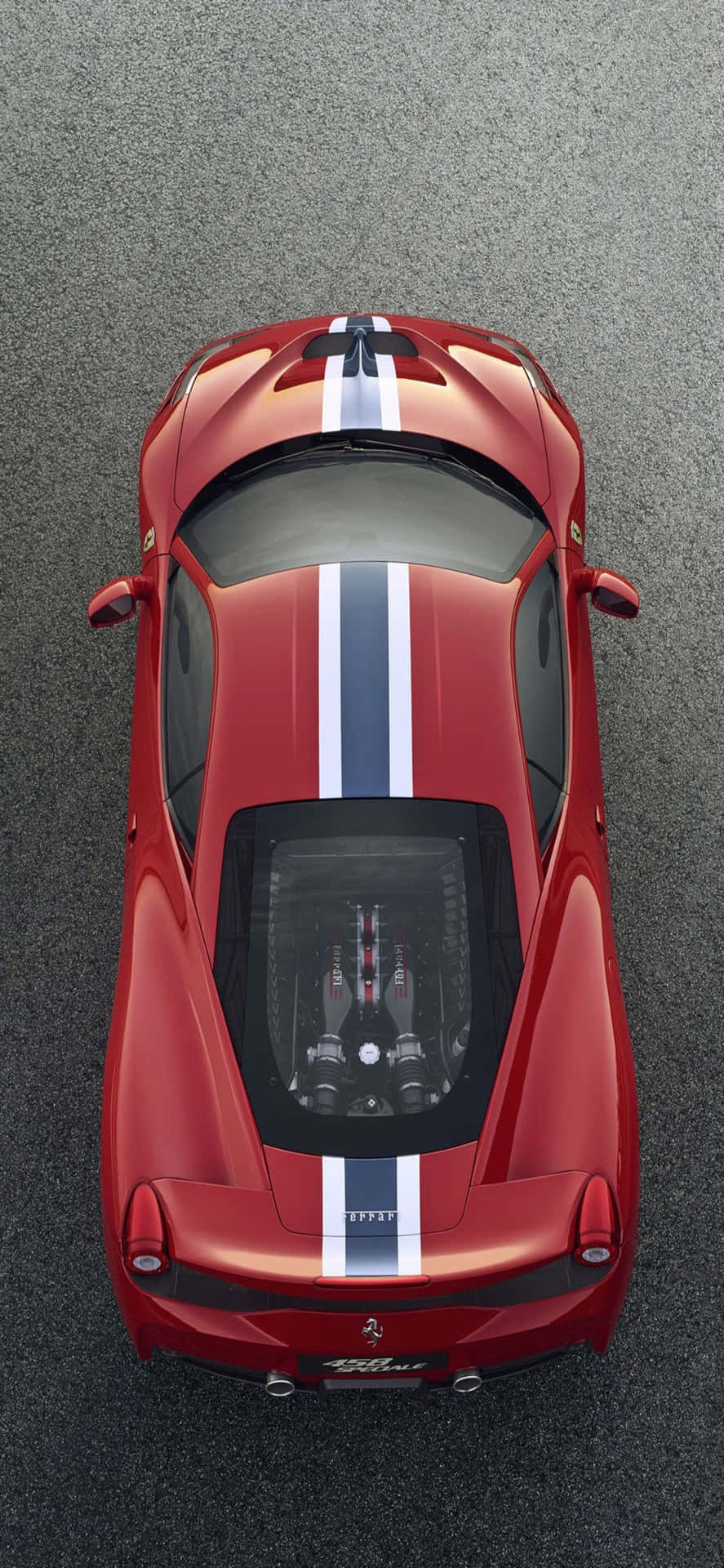 Sfondoiphone Xs Max Ferrari Rosso. Ferrari 458 Speciale Del 2014 Con Strisce.
