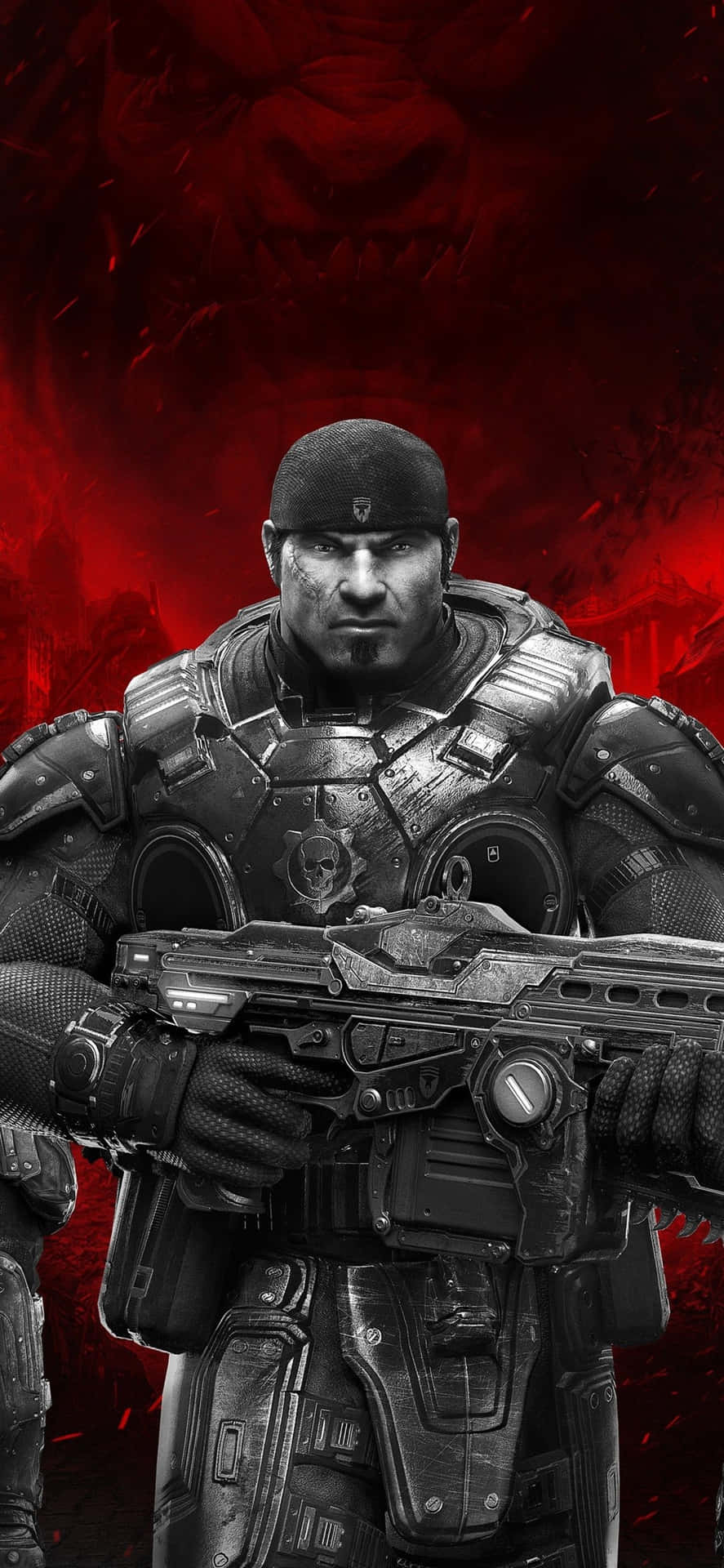 iPhone XS Max Gears Of War 5 Character Marcus Background