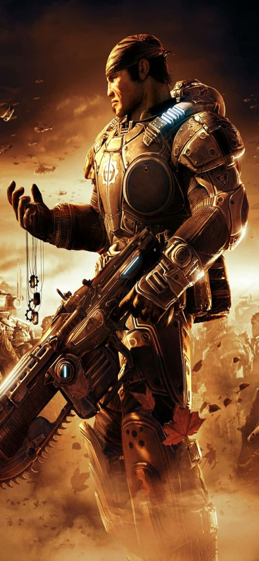 Sepia Marcus iPhone XS Max Gears Of War 5 Background