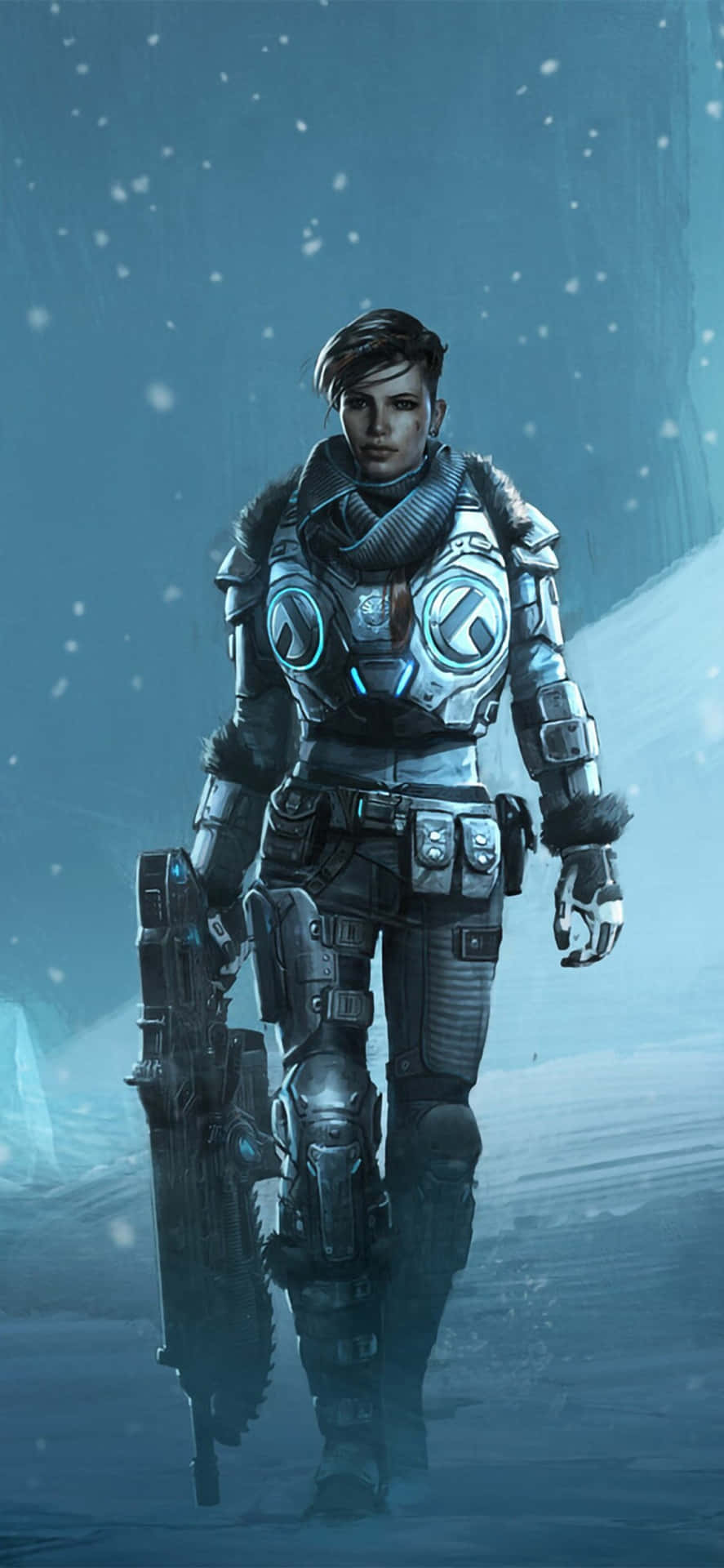 iPhone XS Max Gears Of War 5 Kait Snow Background