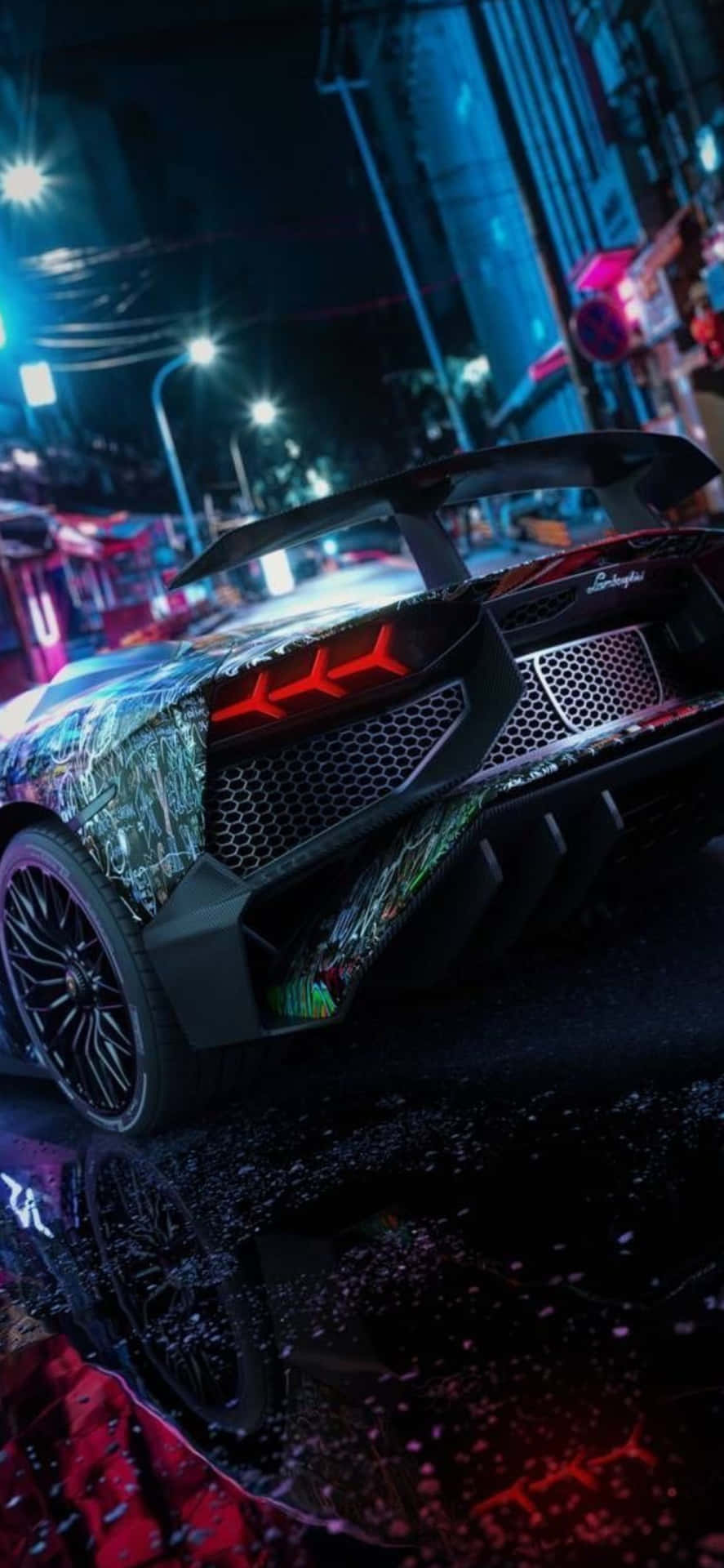 Iphonexs Max Lamborghini Aventador Bakgrundsbild