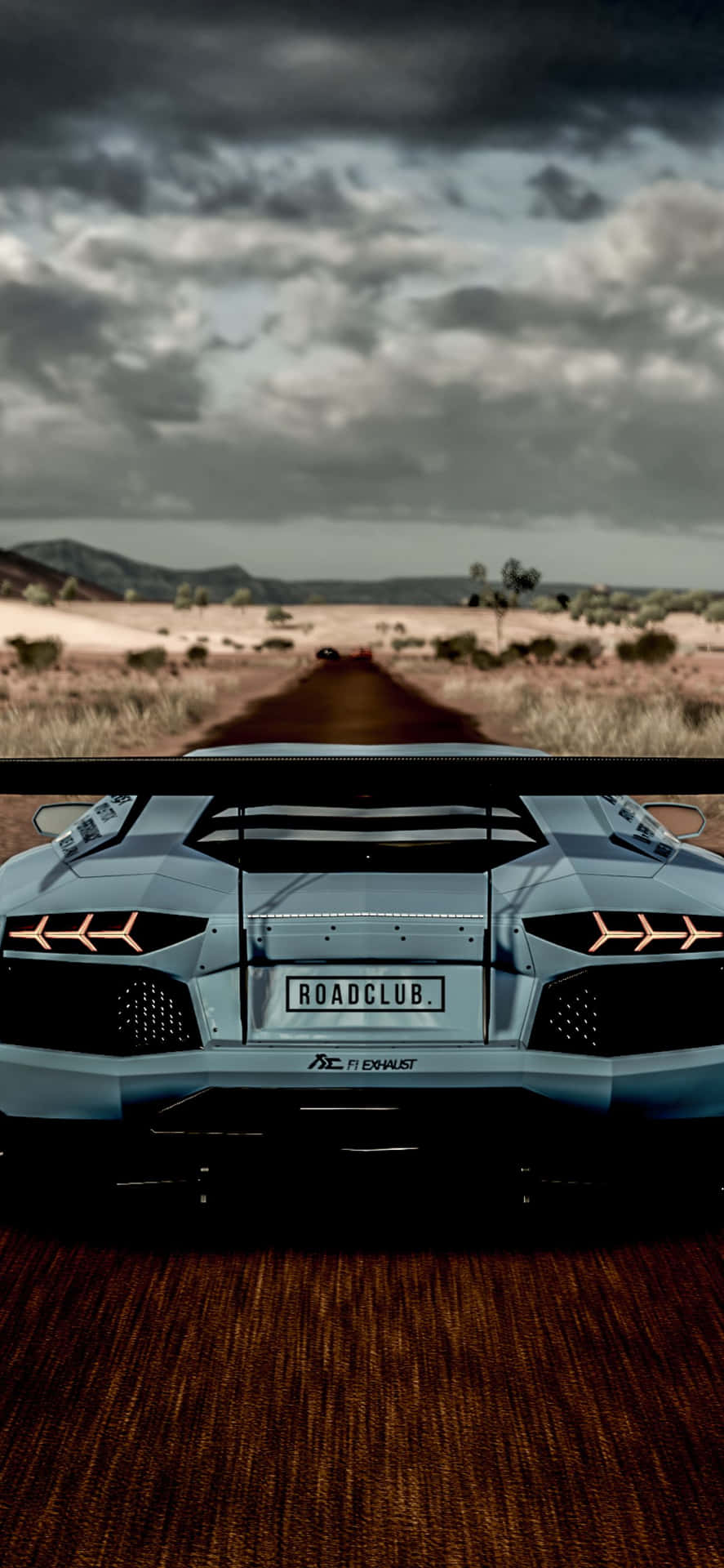Iphonexs Max Lamborghini Aventador Rear Bakgrund.