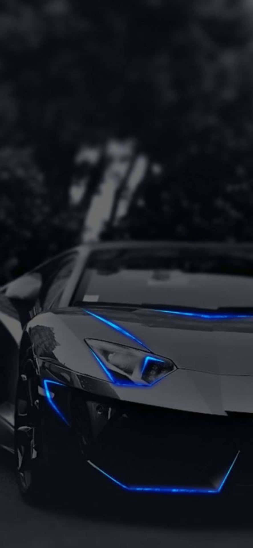 iPhone XS Max Lamborghini Blue Background
