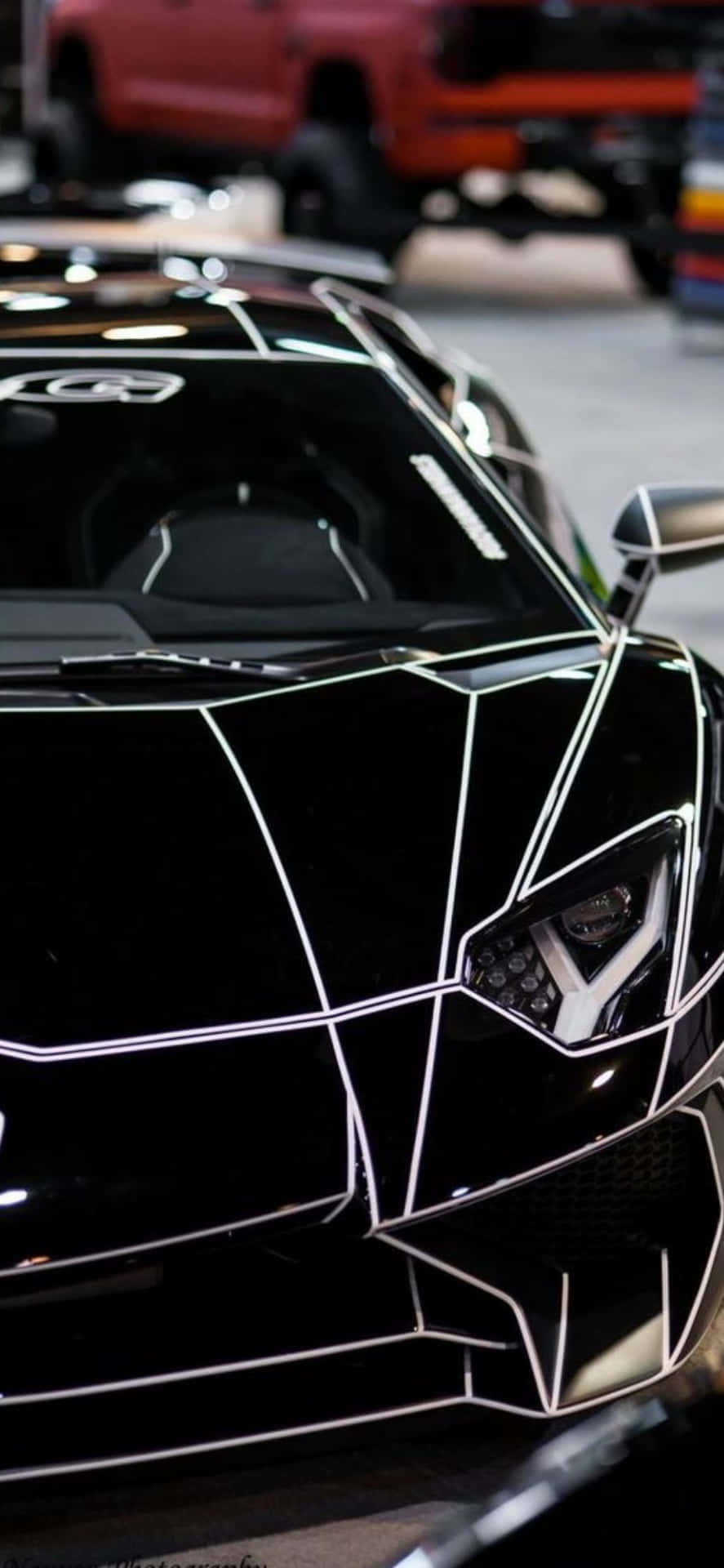 iPhone XS Max Lamborghini Glossy Black Background