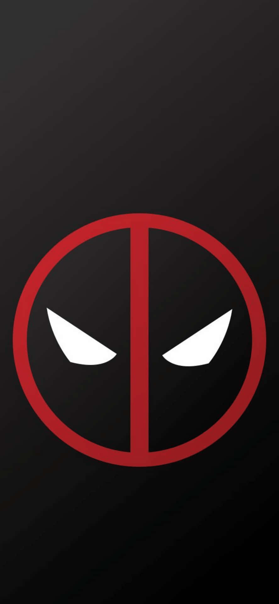 Iphonexs Max Marvel Deadpool Logotyp Bakgrundsbild.