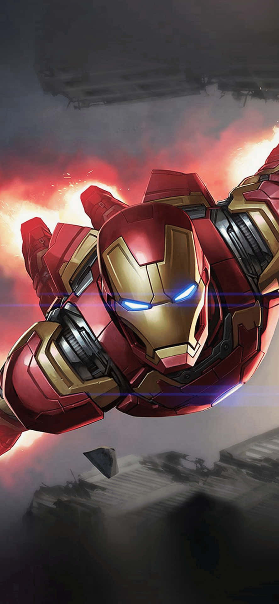 Iphonexs Max Bakgrundsbild Med Marvels Iron Man.
