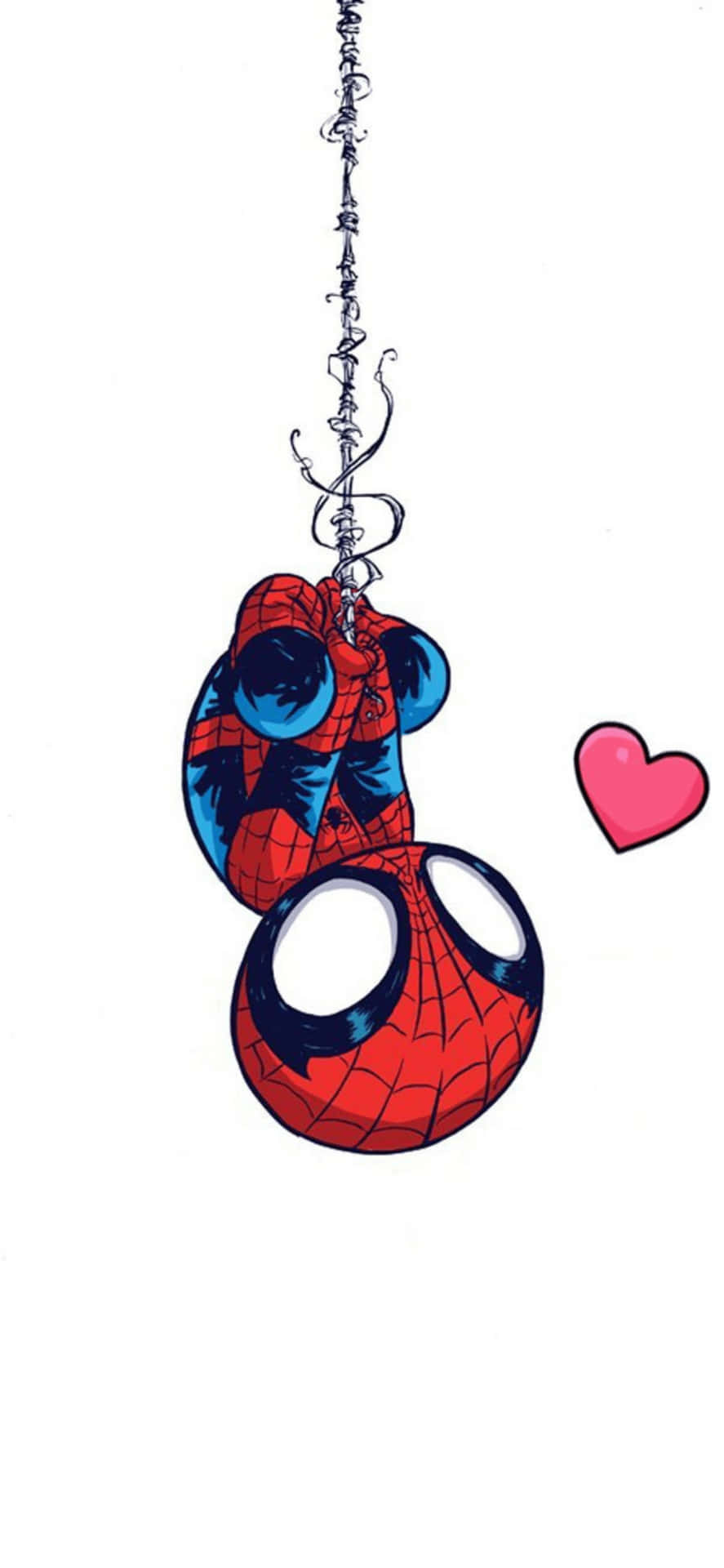 Iphonexs Max Marvel Chibi Spiderman Bakgrund.