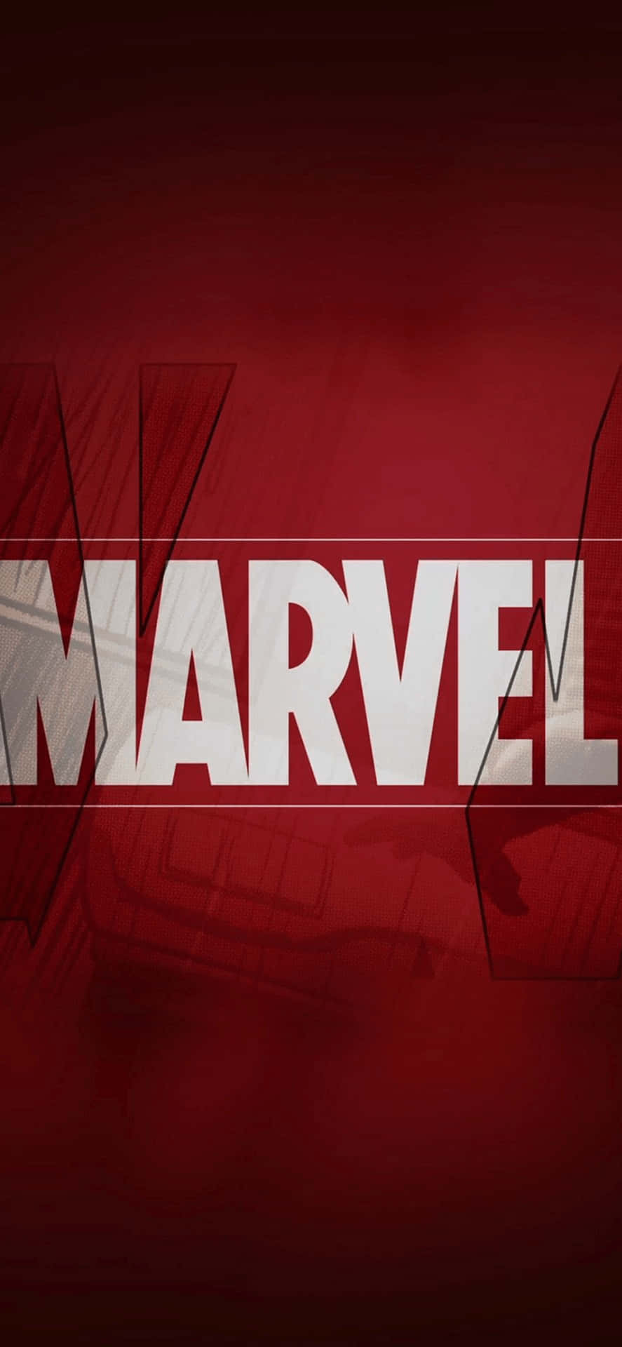 Iphonexs Max Bakgrund Med Marvel-logotyp