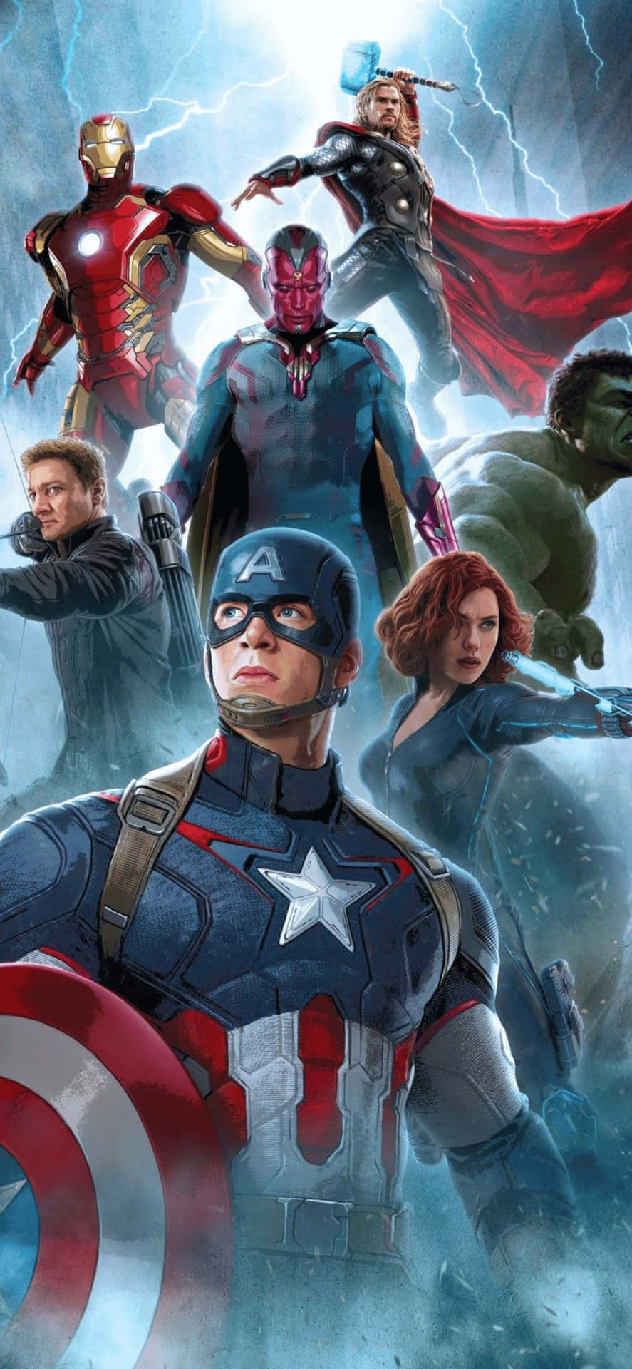 Iphonexs Max Marvel First Avengers Bakgrund.