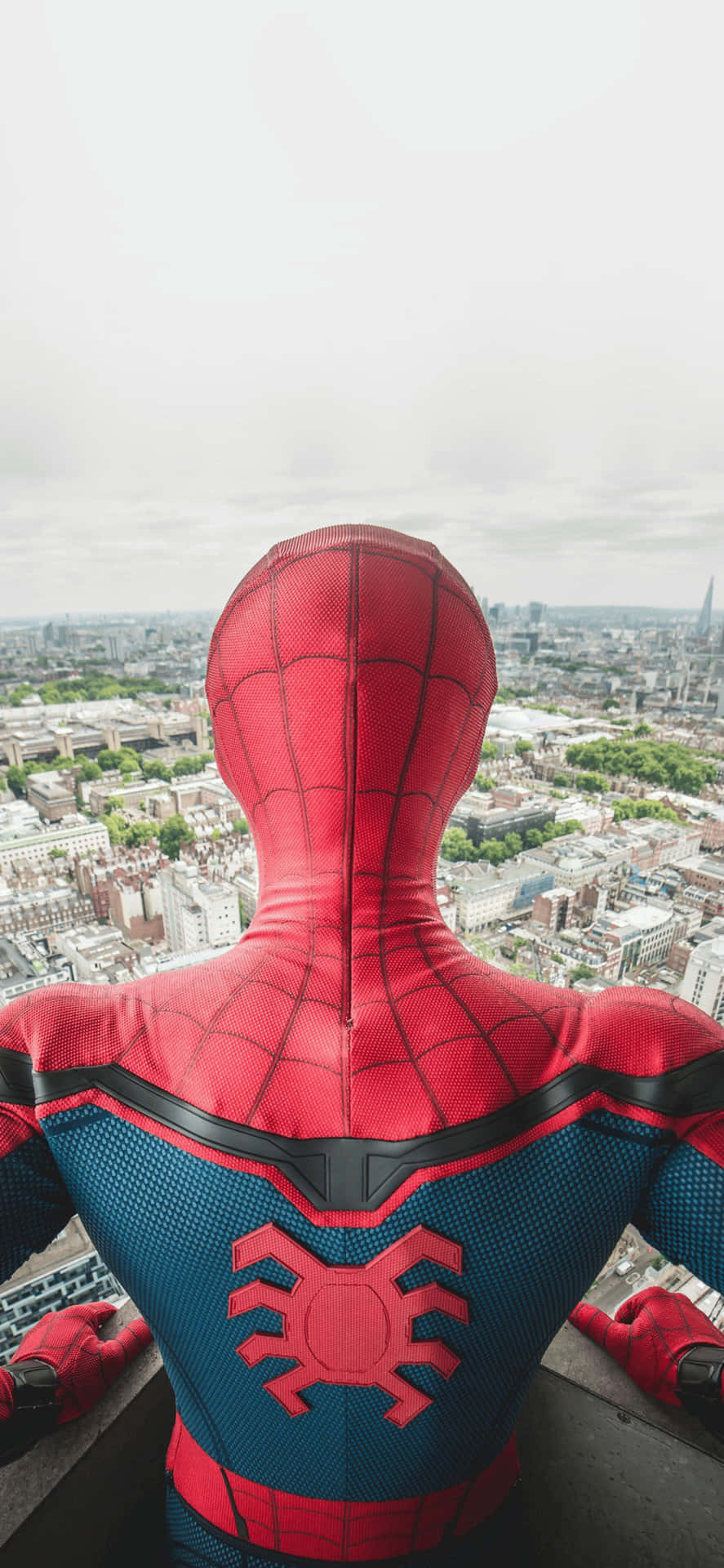 Iphonexs Max Marvel Spiderman Superhjälte Bakgrundsbild.
