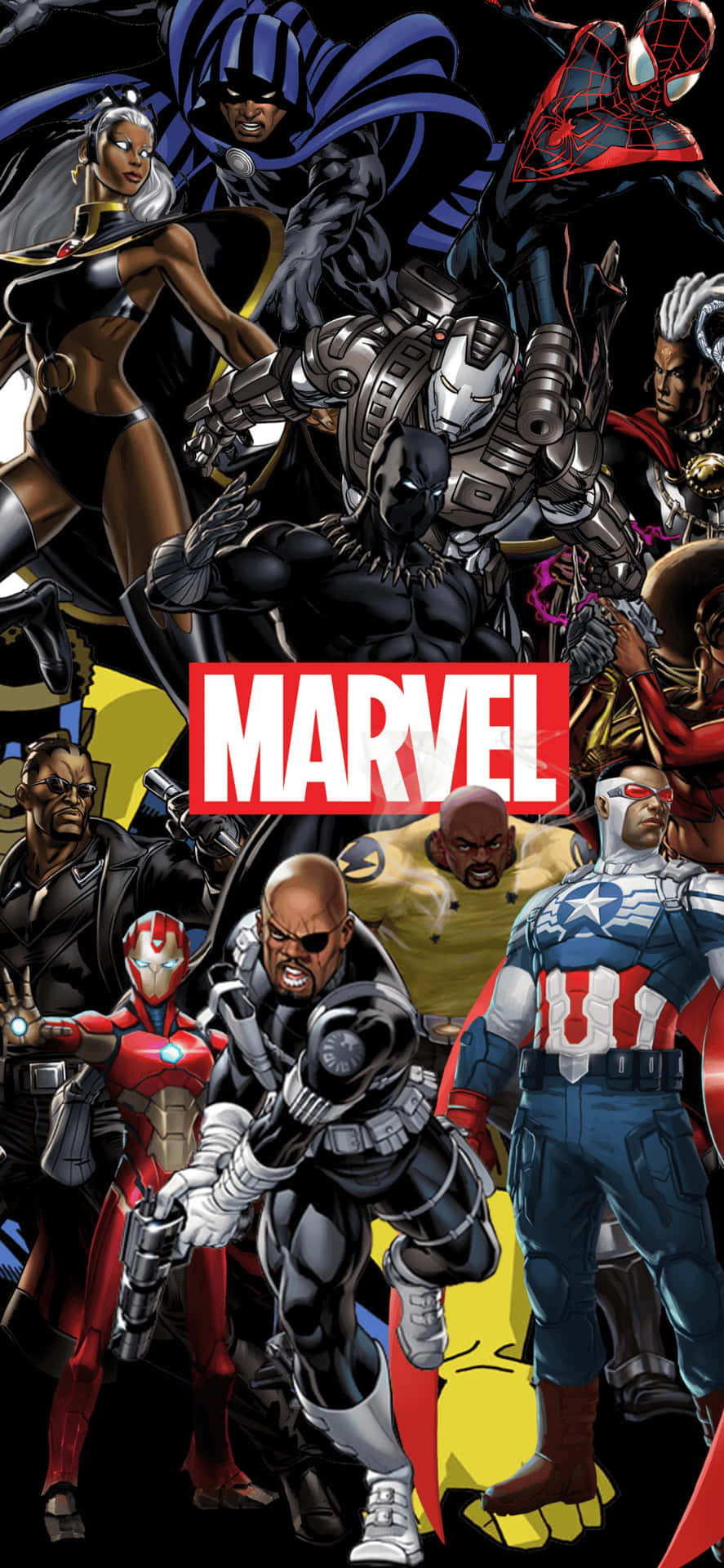 Iphonexs Max Marvel New Heroes Bakgrundsbild.