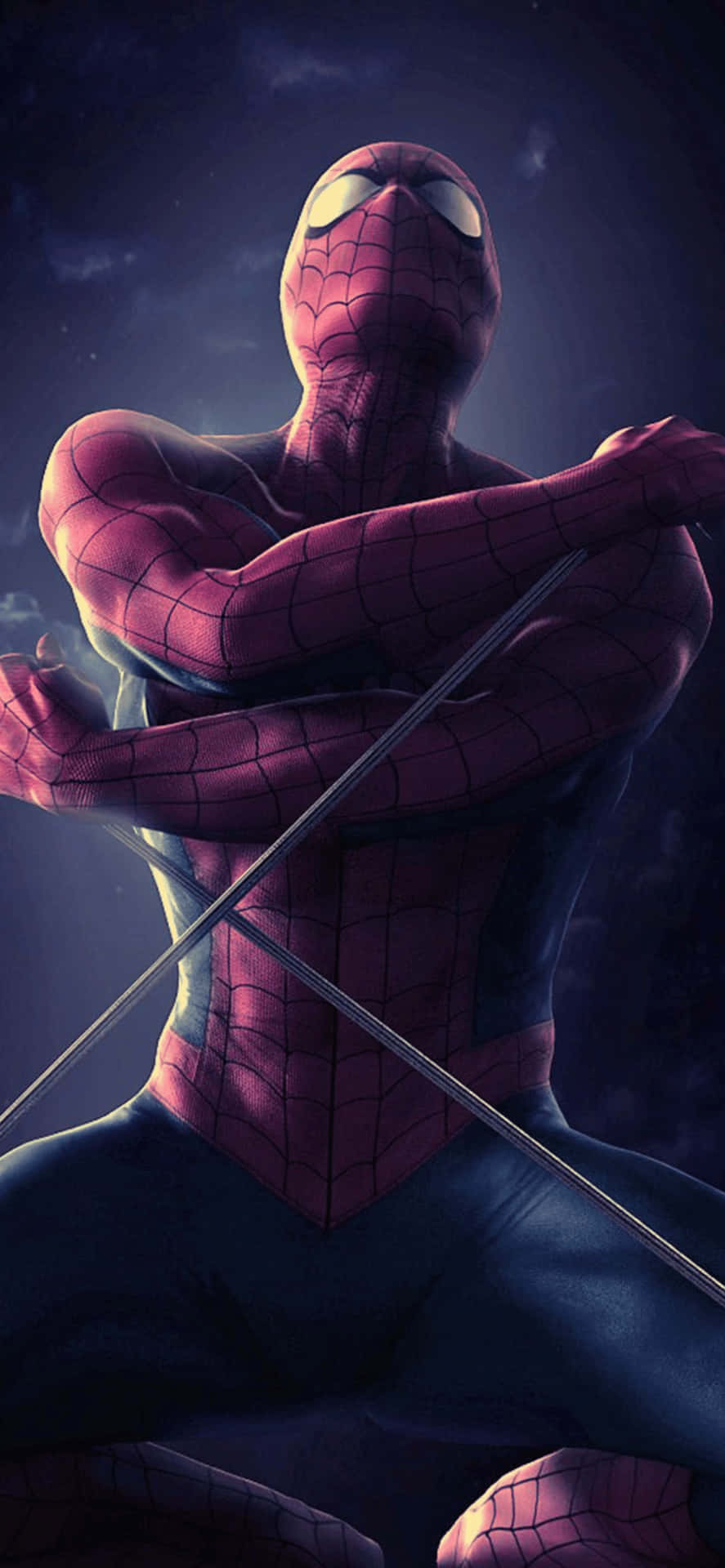 Iphonexs Max Bakgrund Med Marvel Spiderman