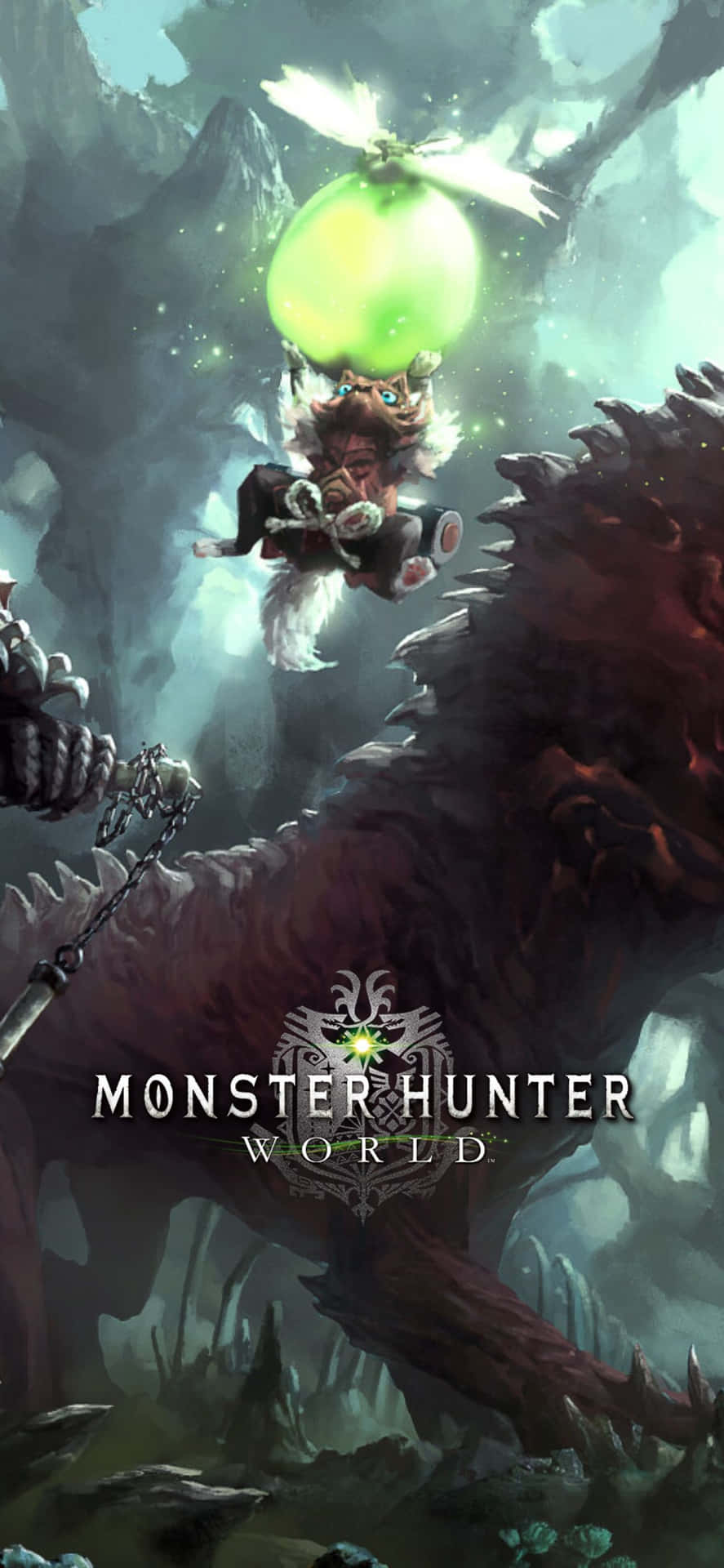 Iphonexs Max Odogaron Kroppsbakgrund Från Monster Hunter World.