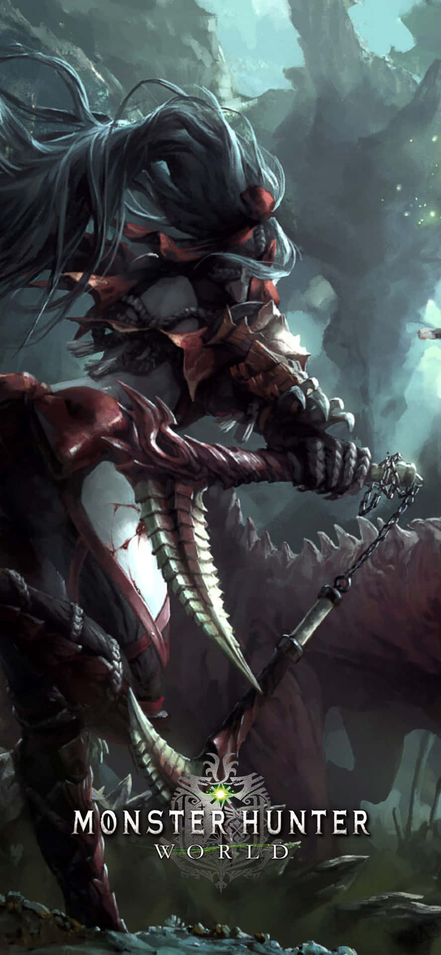 Iphonexs Max Bakgrund Med Odogaron Från Monster Hunter World.