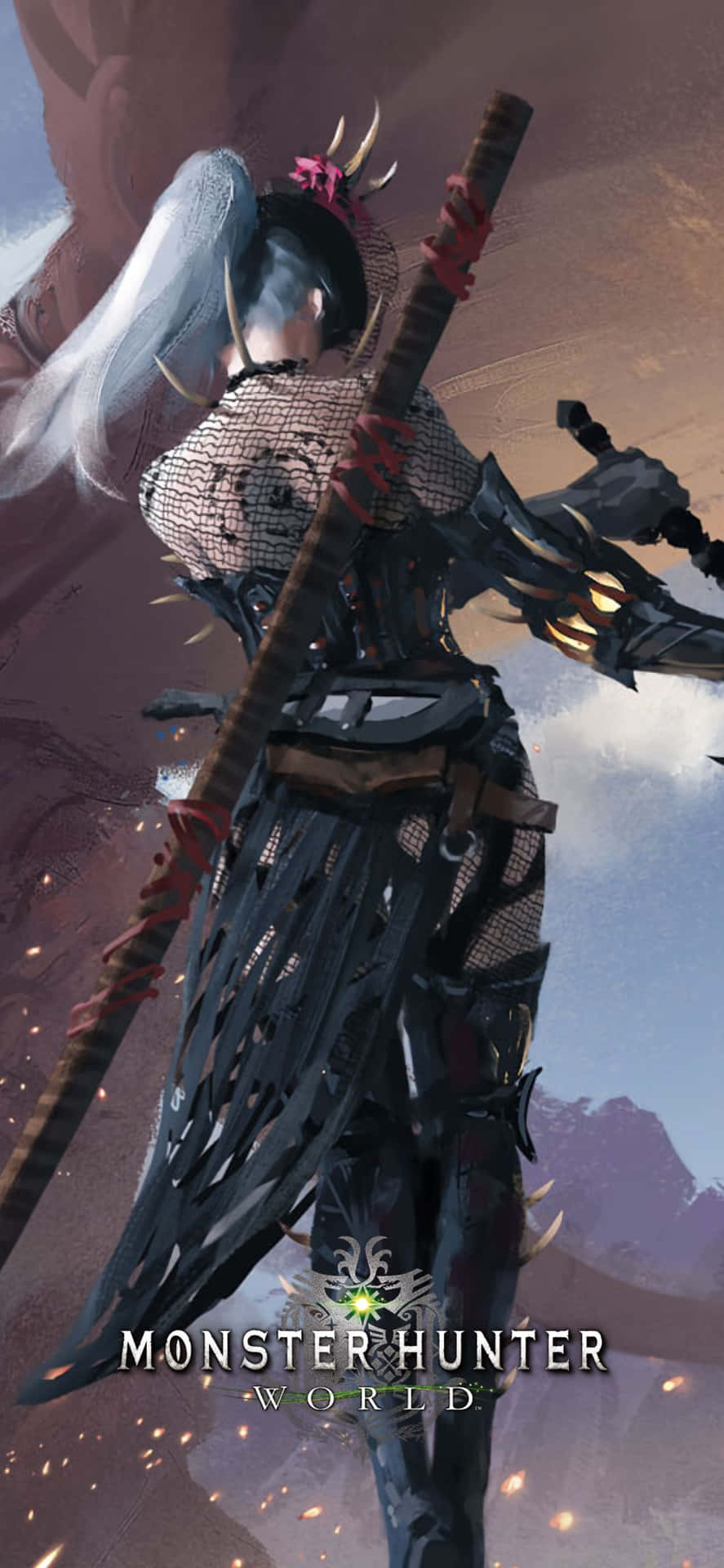 Iphone Xs Max Monster Woman Hunter World Background