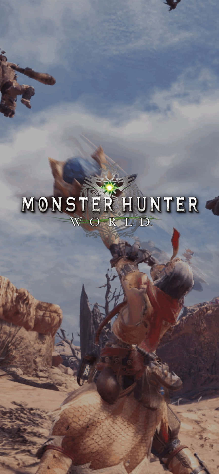 Iphonexs Max Feuerndes Monster Hunter World Hintergrundbild