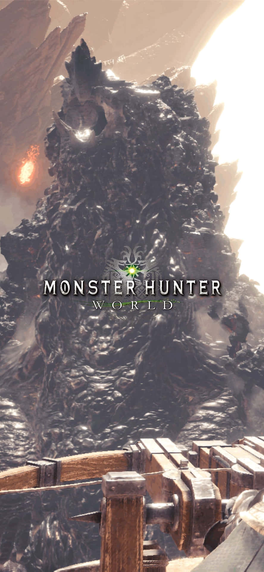 iPhone XS Max Black Rocks Monster Hunter World Background