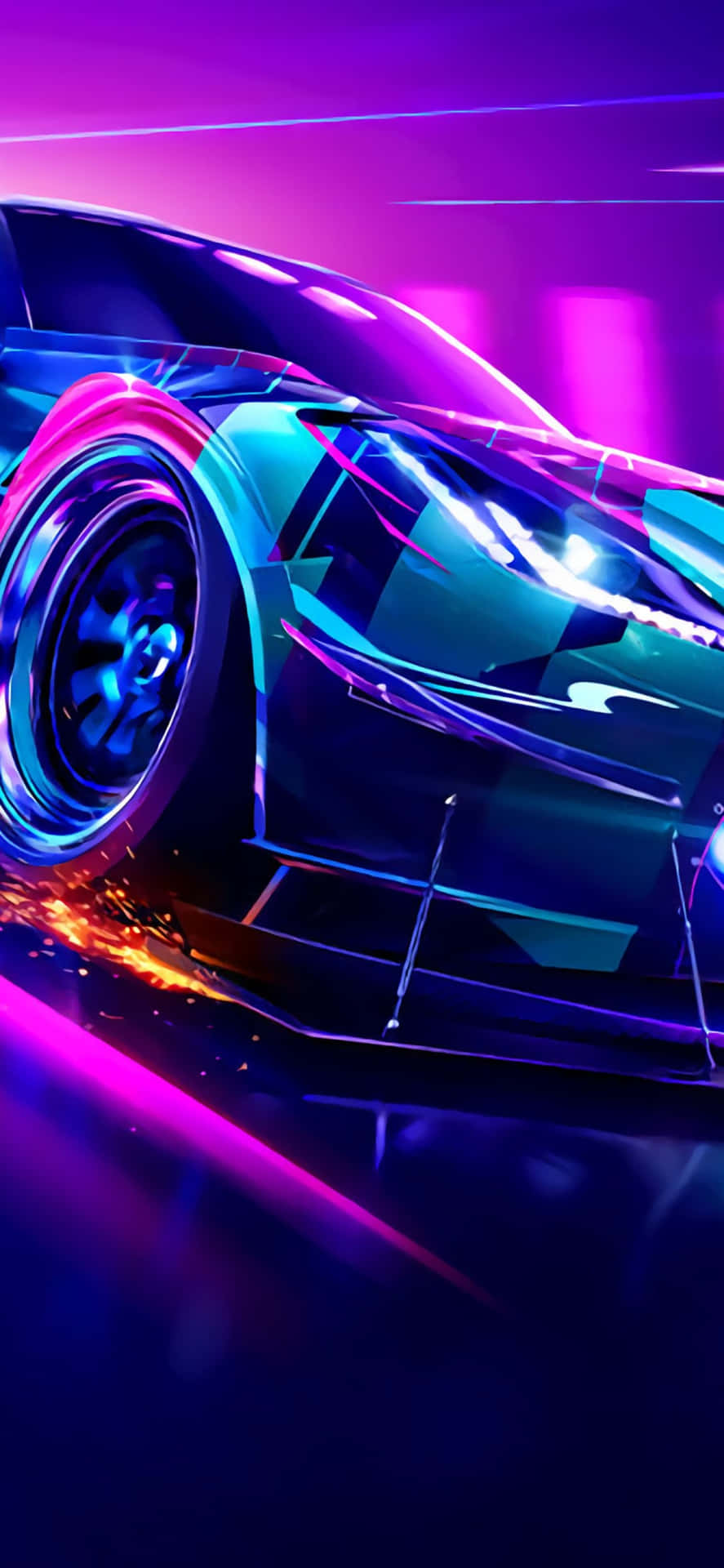 Caption: Thrilling Need for Speed Heat Game Scene as iPhone Xs Max Background