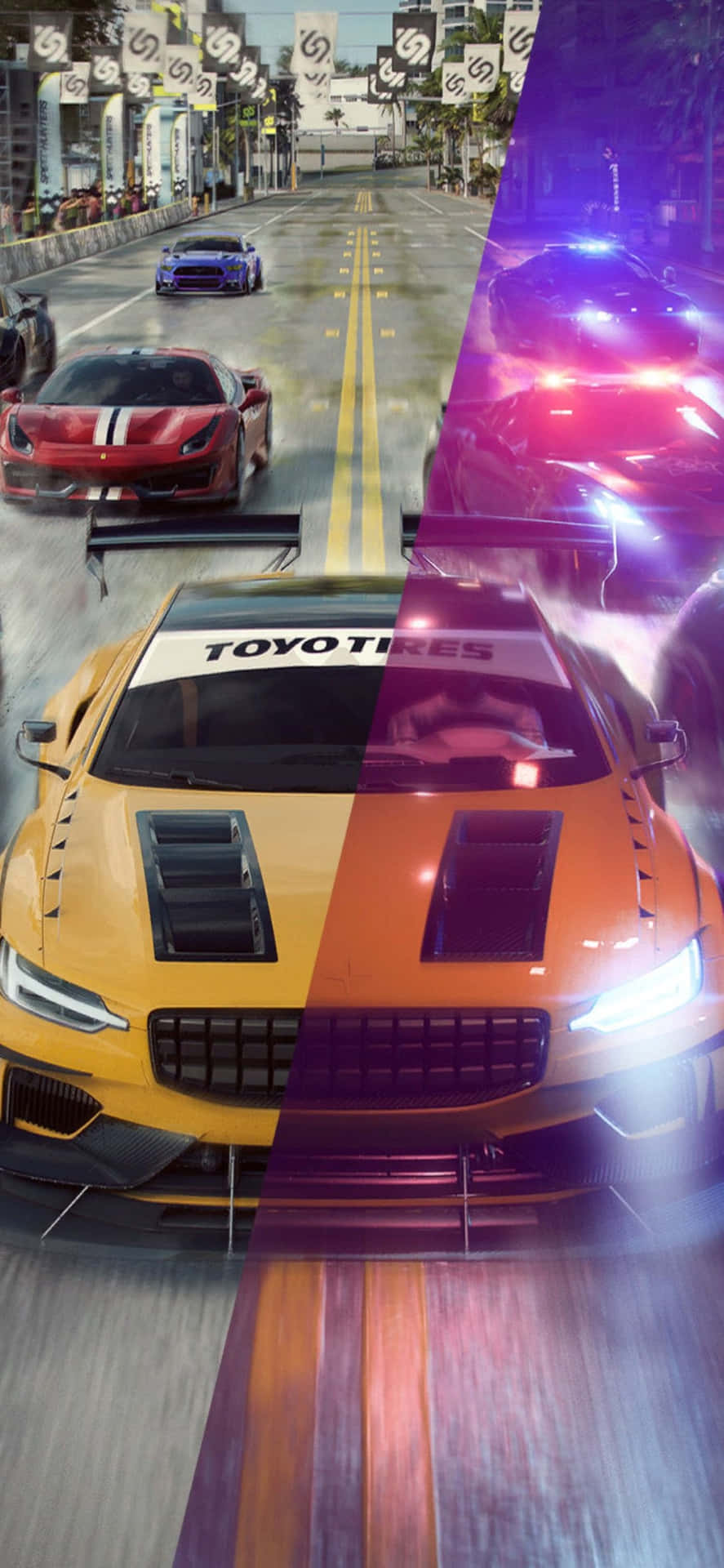 Iphonexs Max Need For Speed Heat Race Hero Bakgrund