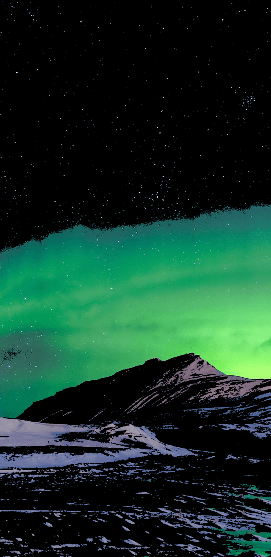 The Aurora Bore Over A Mountain