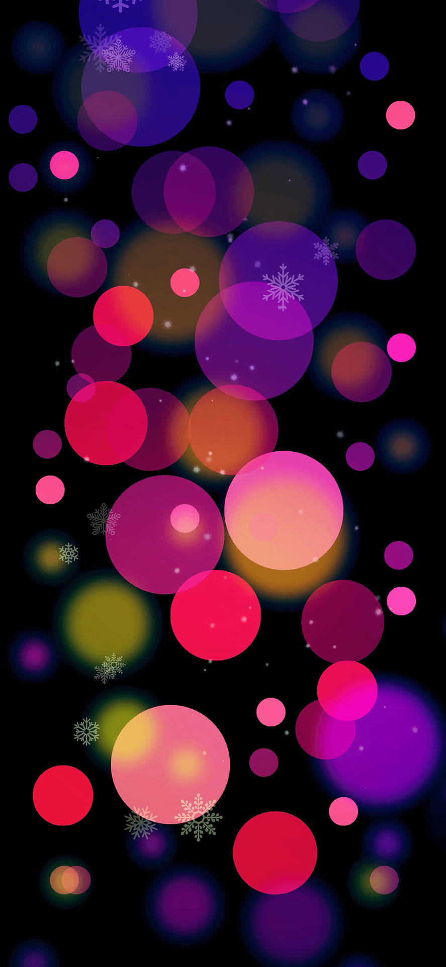 iPhone XS Max OLED Farverige Cirkler Live Wallpaper Wallpaper