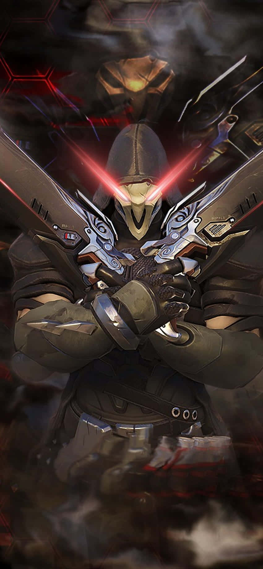 Iphone Xs Max Overwatch Background Reaper Dual Guns Background
