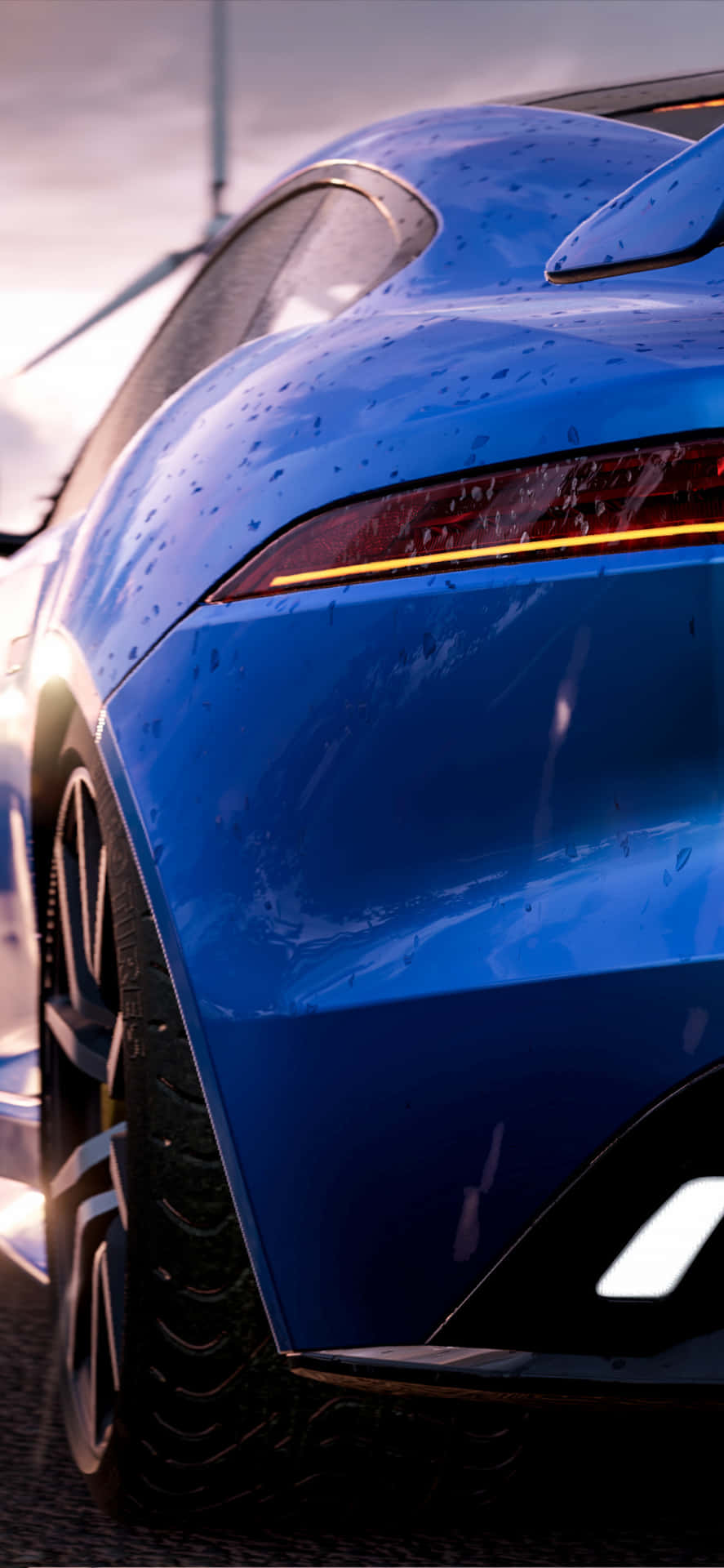 Fondode Pantalla De Un Jaguar F-type Azul En Project Cars 2 Para Iphone Xs Max.